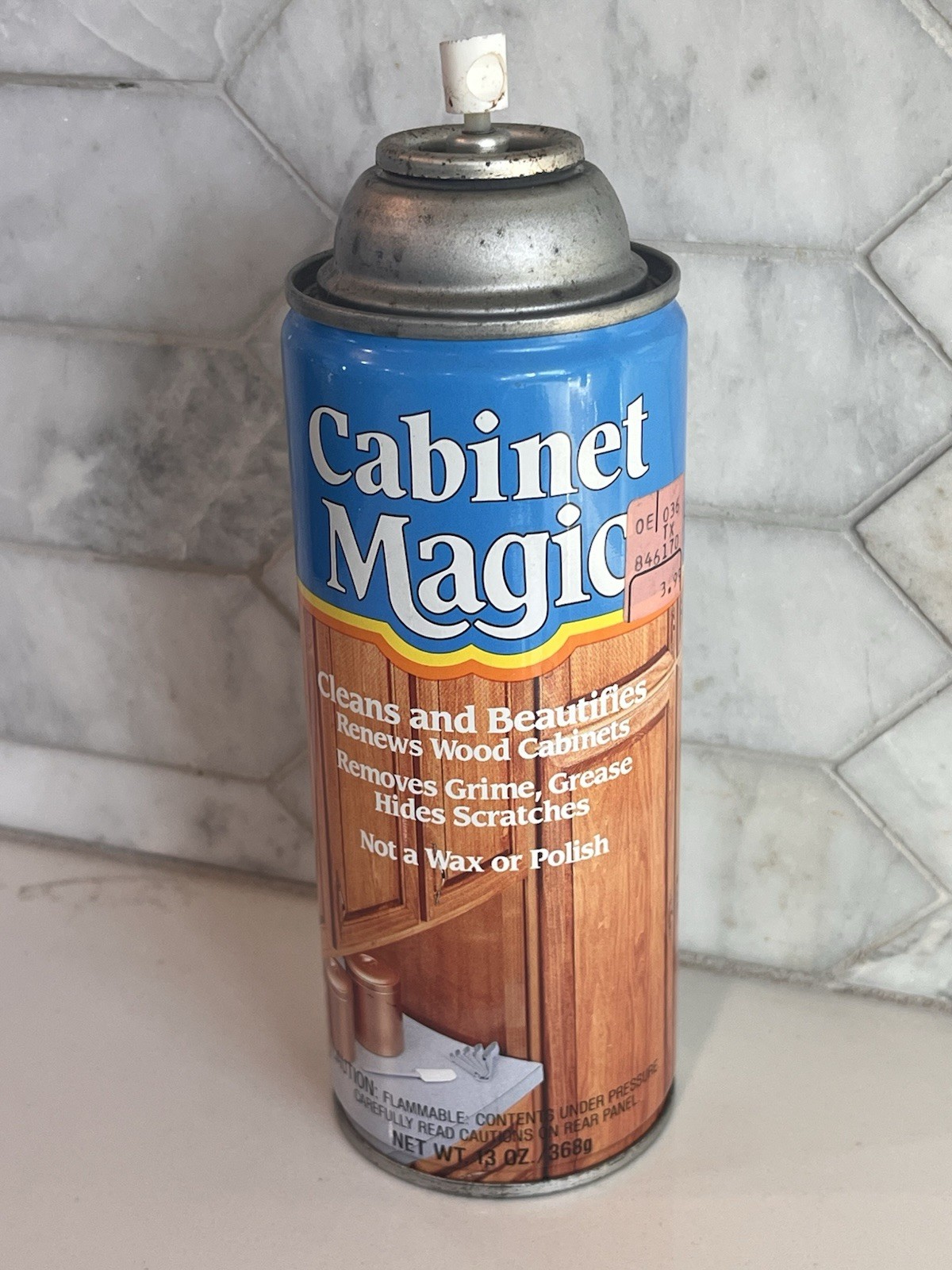 Vintage Orginal Cabinet Magic Cleaner 13 oz Aerosol Spray Can, 75% Full