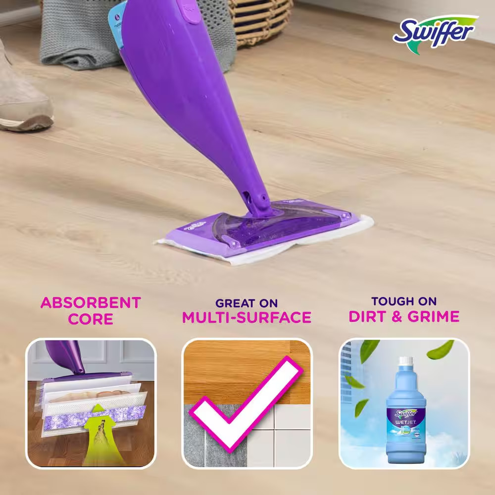 Wetjet Cleaning Wet Mop Pad Refills (24-Count, 2-Pack) Free Ship NEW