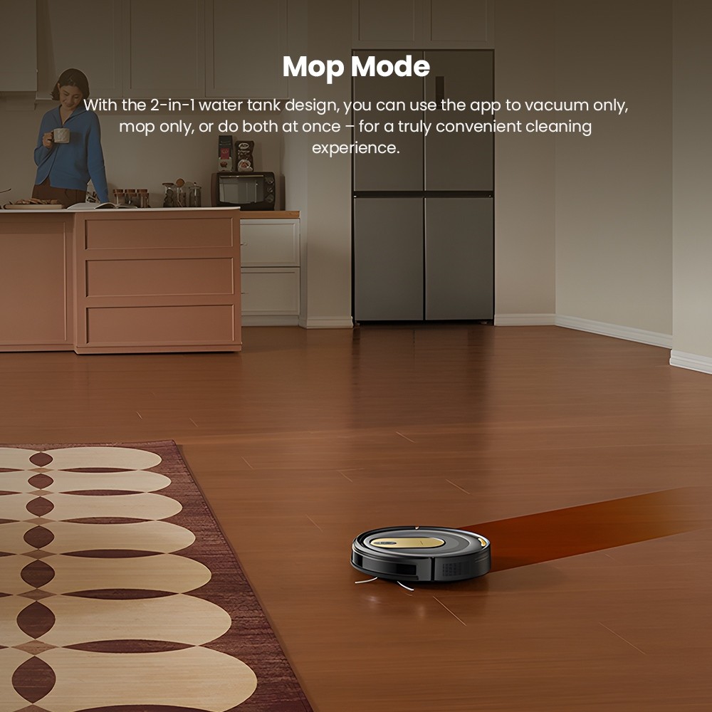 Vactidy W8 Robot Vacuum and Mop 5000Pa Suction,150-Min Runtime,App/Voice Control