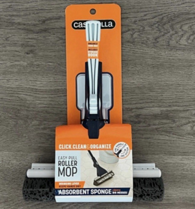 Casabella Click Clean and Organize Roller Mop Head and Hook