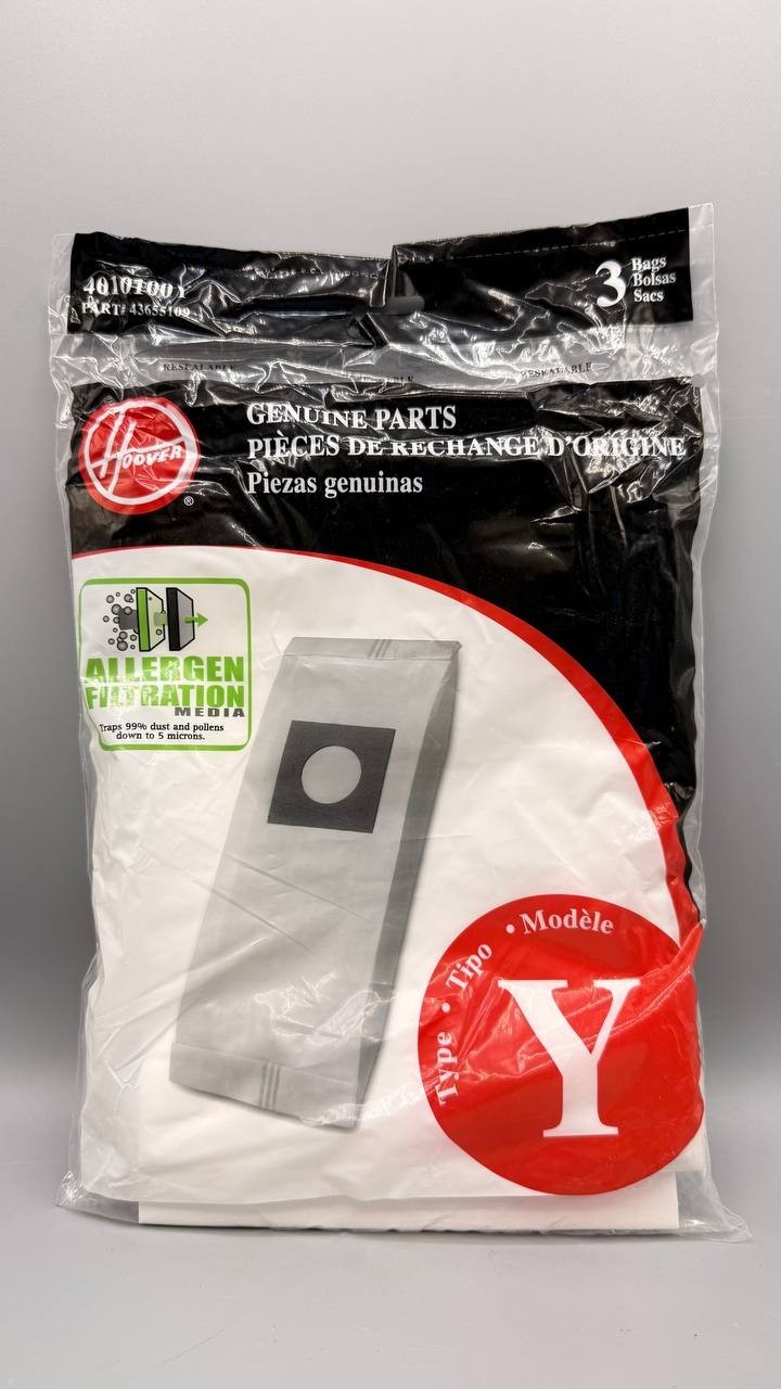 5 Packs Hoover Type Y Allergen Vacuum Bags WindTunnel 1 2 3 Upright 15 Bags New