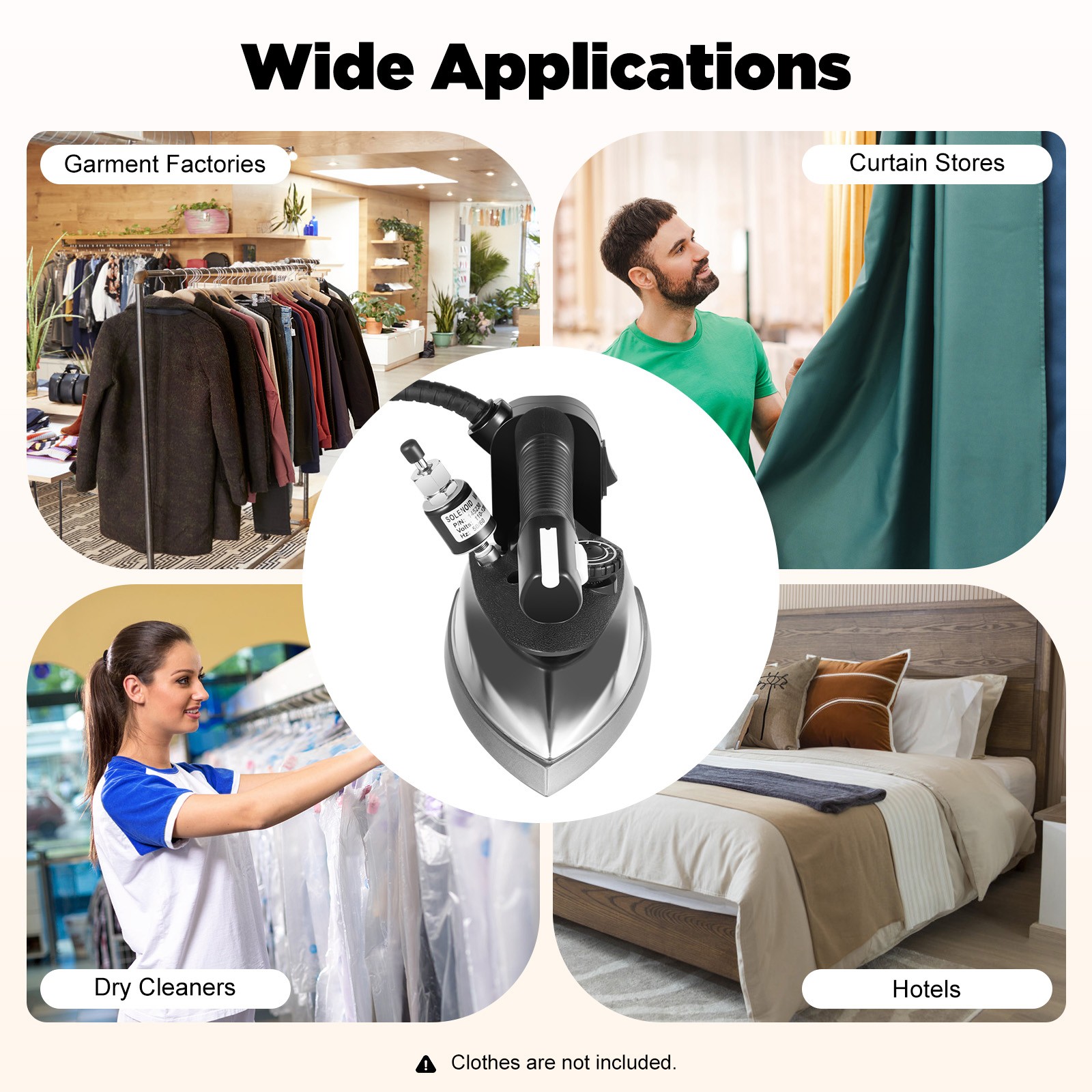Gravity Feed Steam Iron Powerful Super Hot 1000W Steam Iron with 3L tank US .