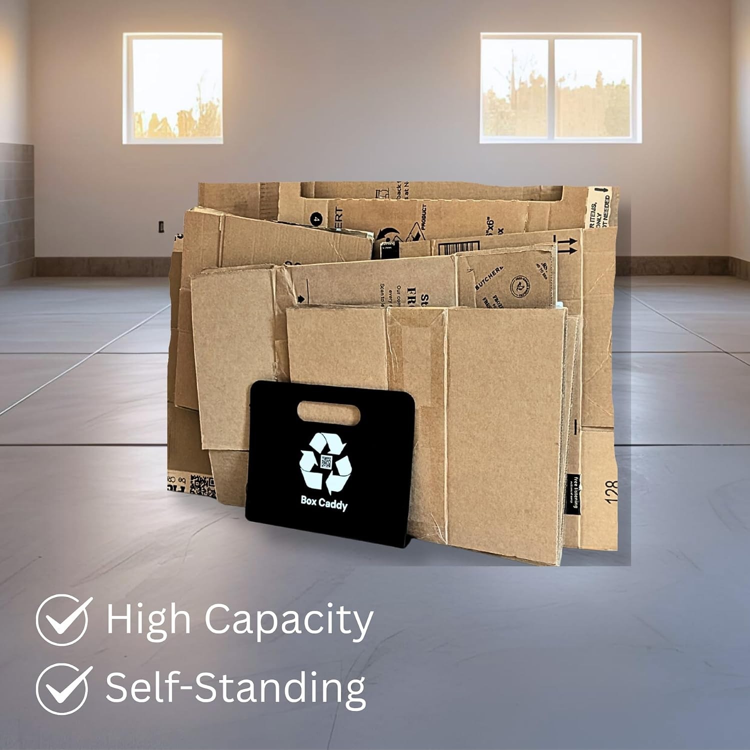 Durable Self-Standing Cardboard Storage Bin – Eliminate Clutter, Eco-Friendly
