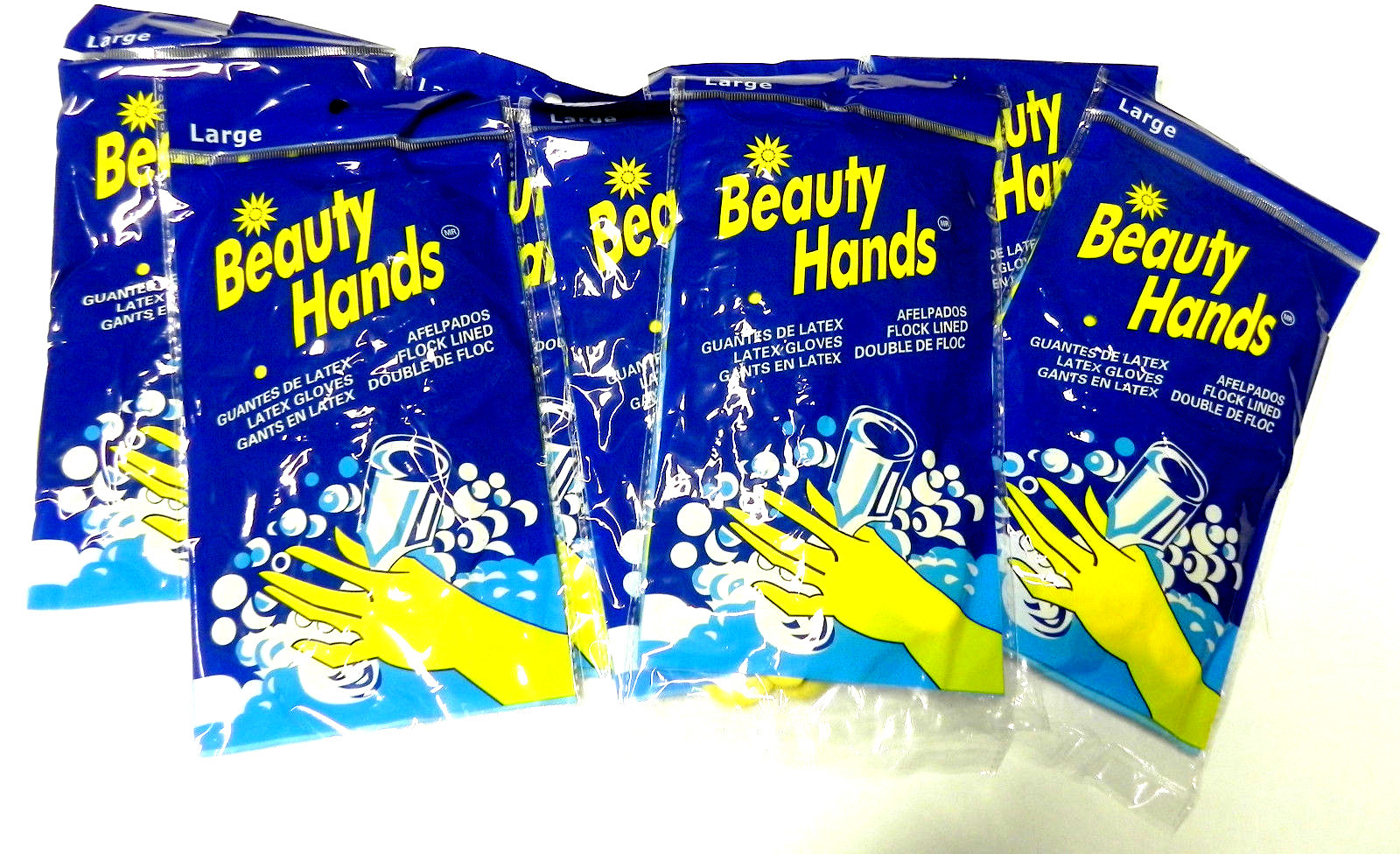 6 Pair Latex Lined Dish Washing Chemical Resistant Gloves – Medium