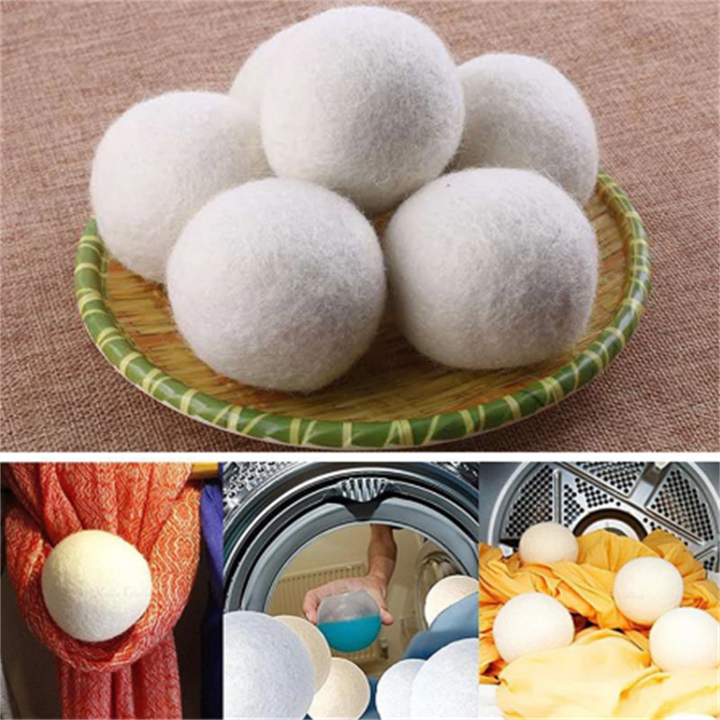 7 Wool Dryer Balls 100% Organic Wool Natural Laundry Fabric Softener new USA