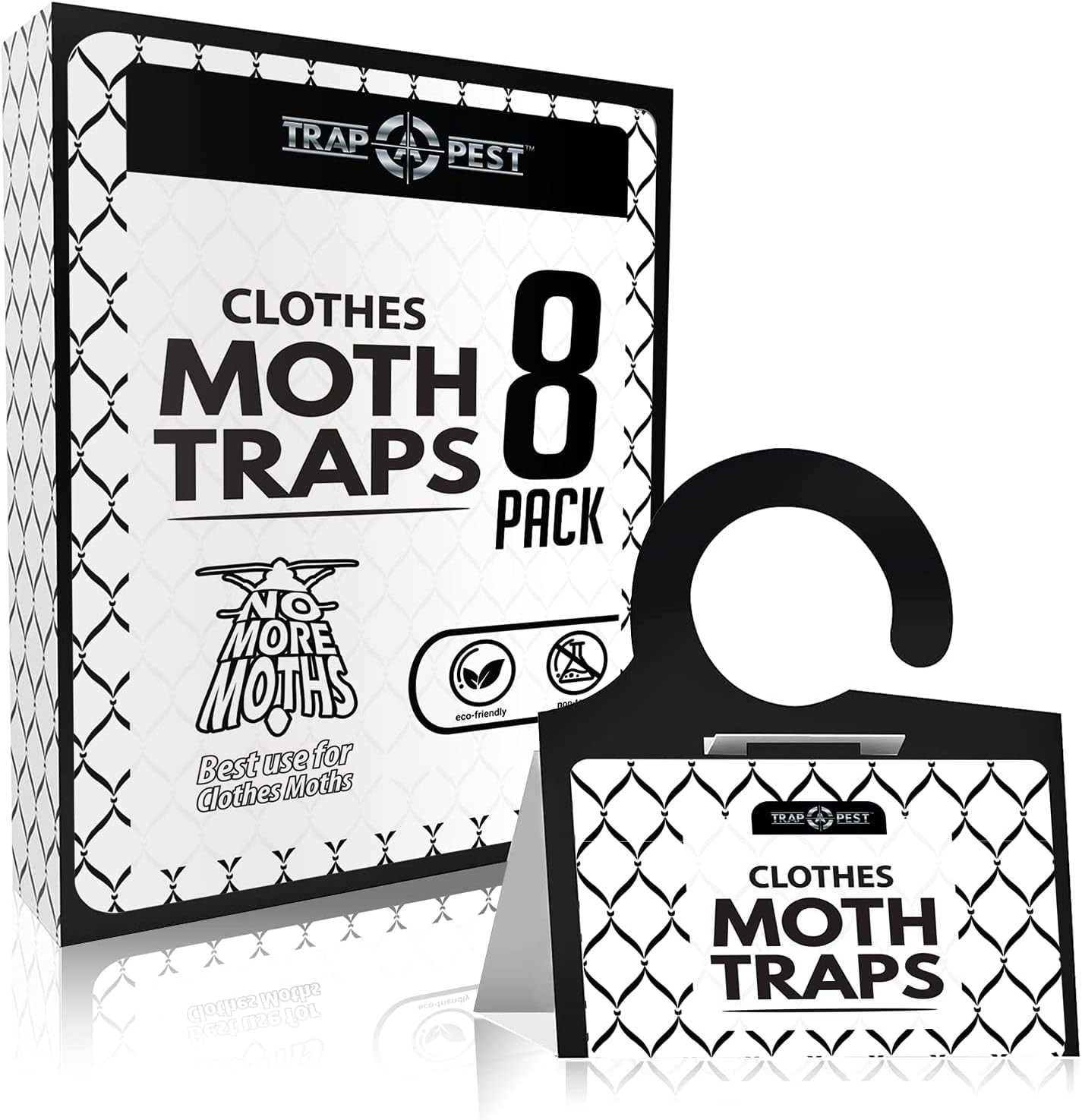 Clothing Moth Traps – 8 Pack – Non Toxic Moth Traps for Clothes with Pheromone A