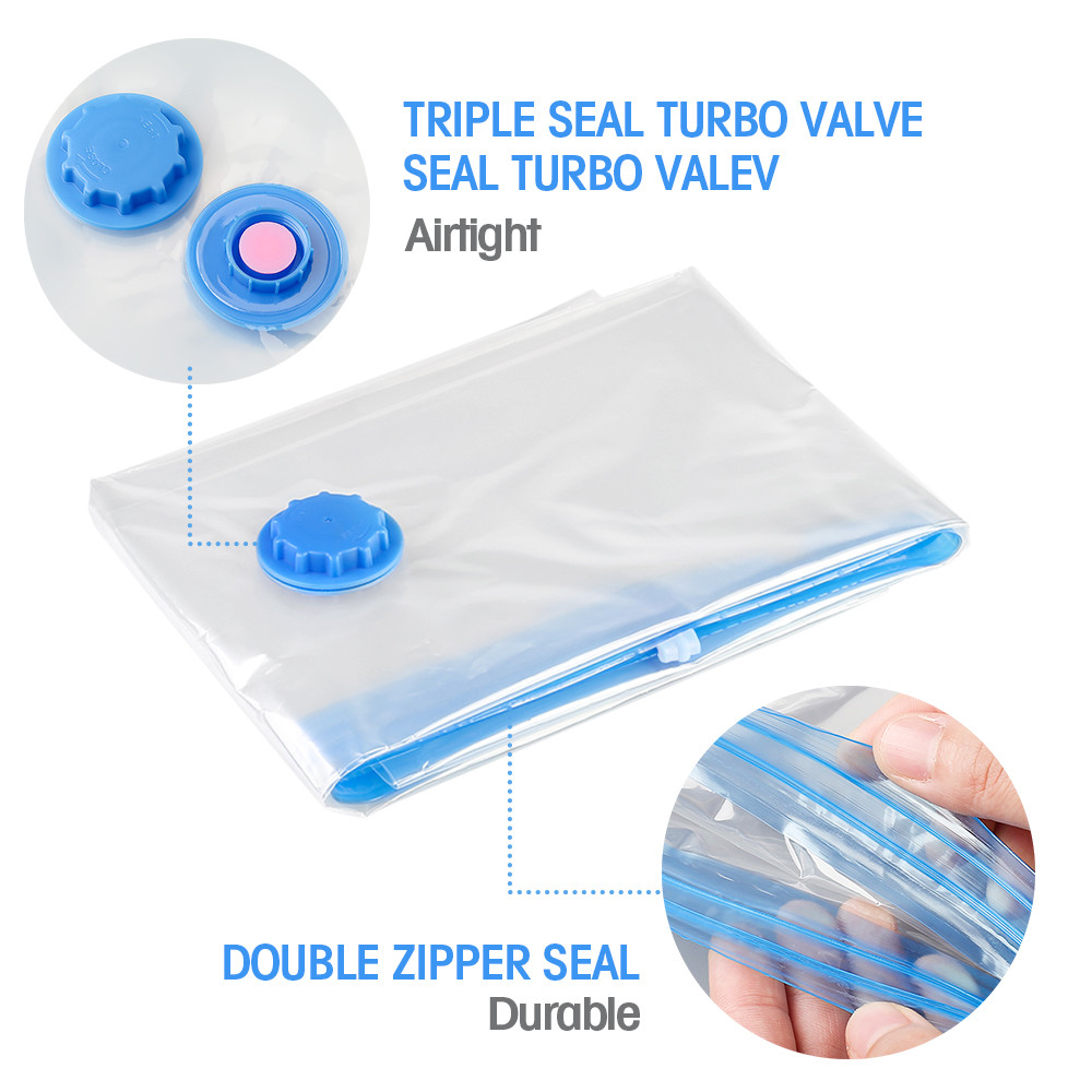 16×20″ 1/10Pcs Vacuum Seal Storage Bags Travel Compression Space Saver Organizer