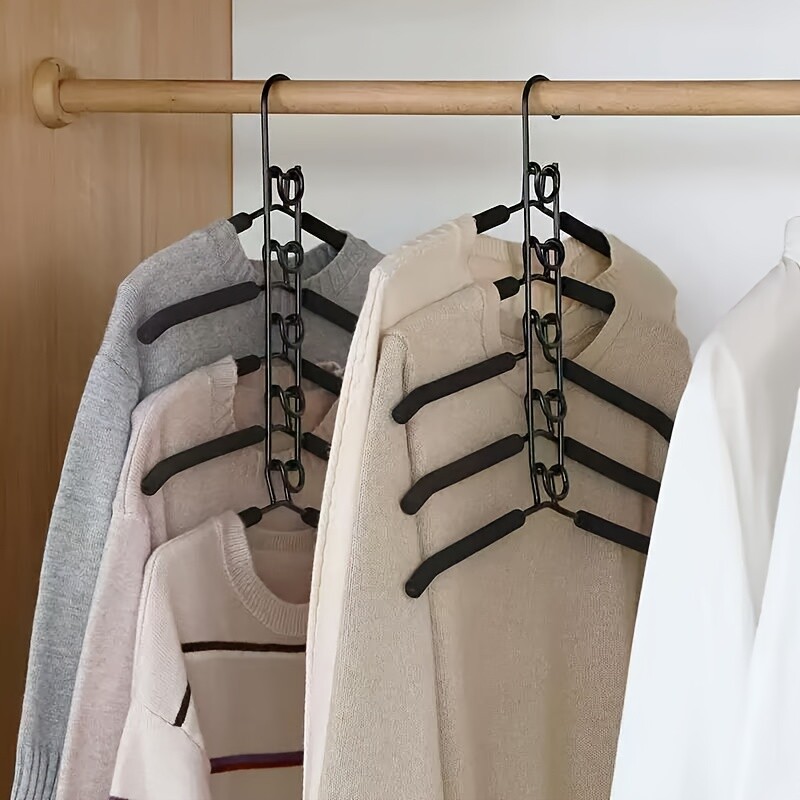 Magic Pants Hangers Space Saving 4 Pack For Closet Multiple Layers Multifunction