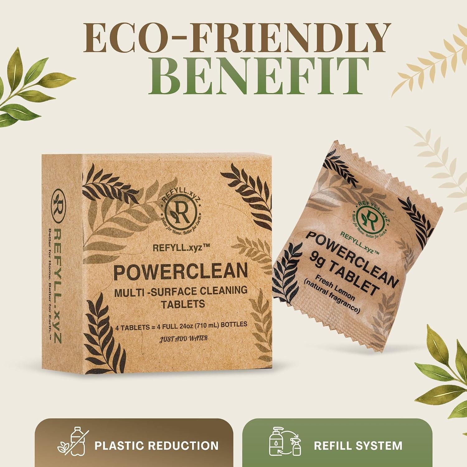 Eco Friendly Cleaning Tablets for Spray Bottle Multi Surface Cleaner Refill