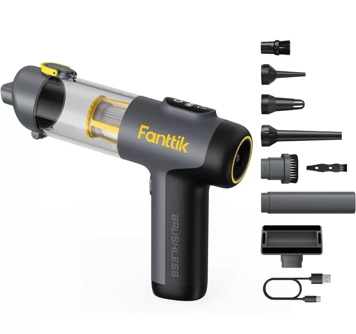Fanttik X200 Mix – 4-in-1 Cordless Handheld Vacuum/Blower 40AW 120mL Black