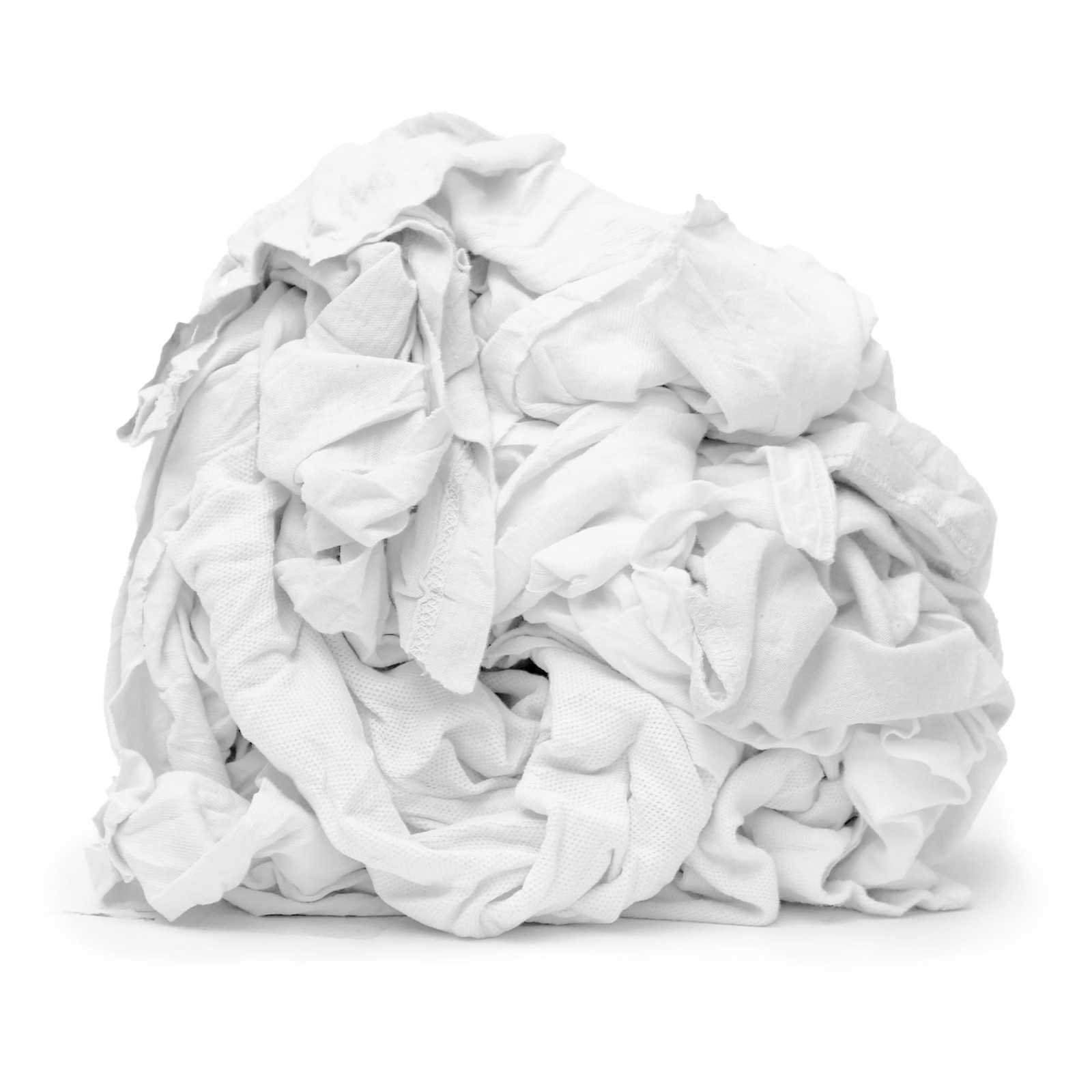 White T-Shirt Bag of Rags, 100% Recycled Material, Cotton Blend Bar Mop, Recl…