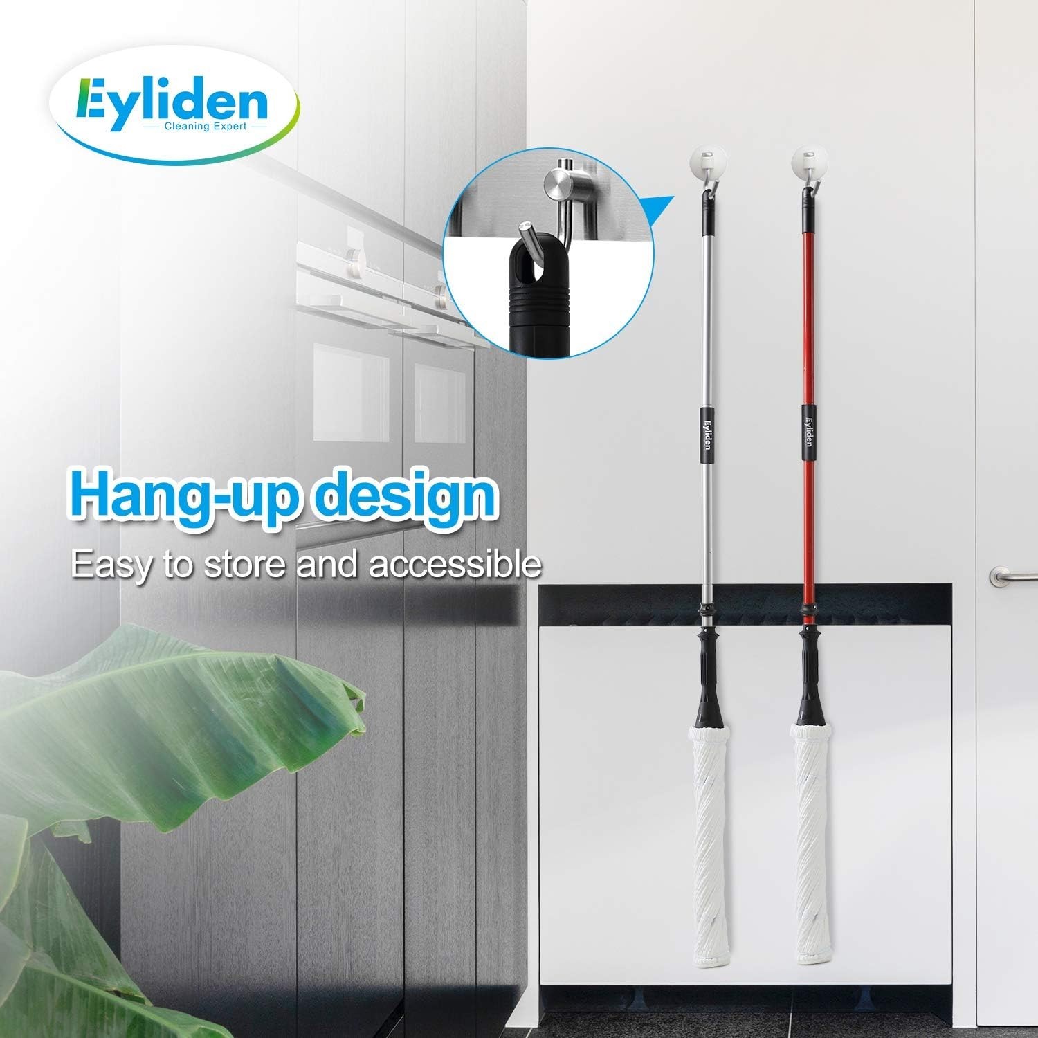 Twist Mop with 2 Reusable Microfiber Heads – Clean Floors Easily & Efficiently