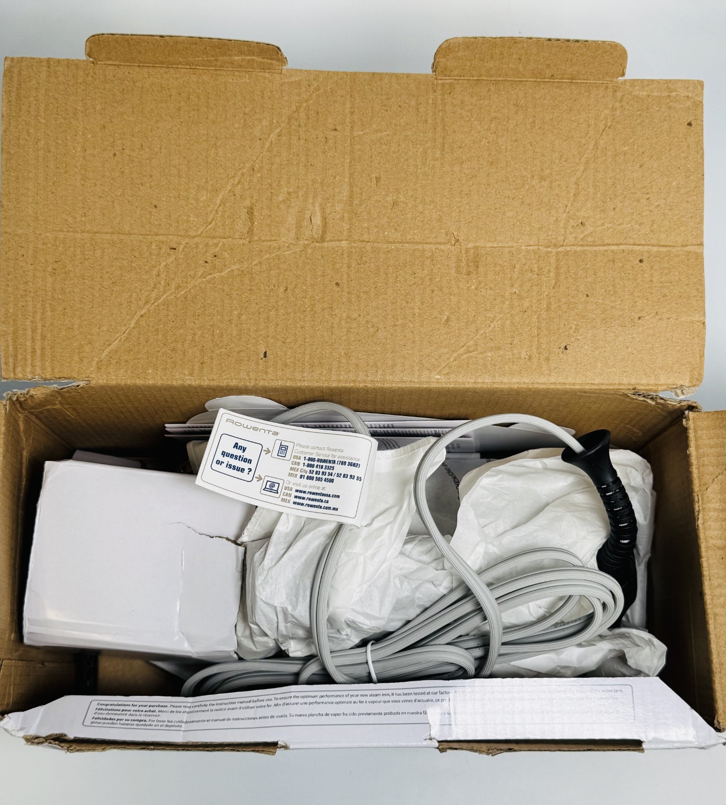 Rowenta Pro Master Stainless Steel Soleplate Steam Iron *OPEN BOX, See Pictures*