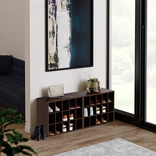 ClosetMaid 15 Cube Stackable Storage for Organizer Espresso 15-Unit Organizer