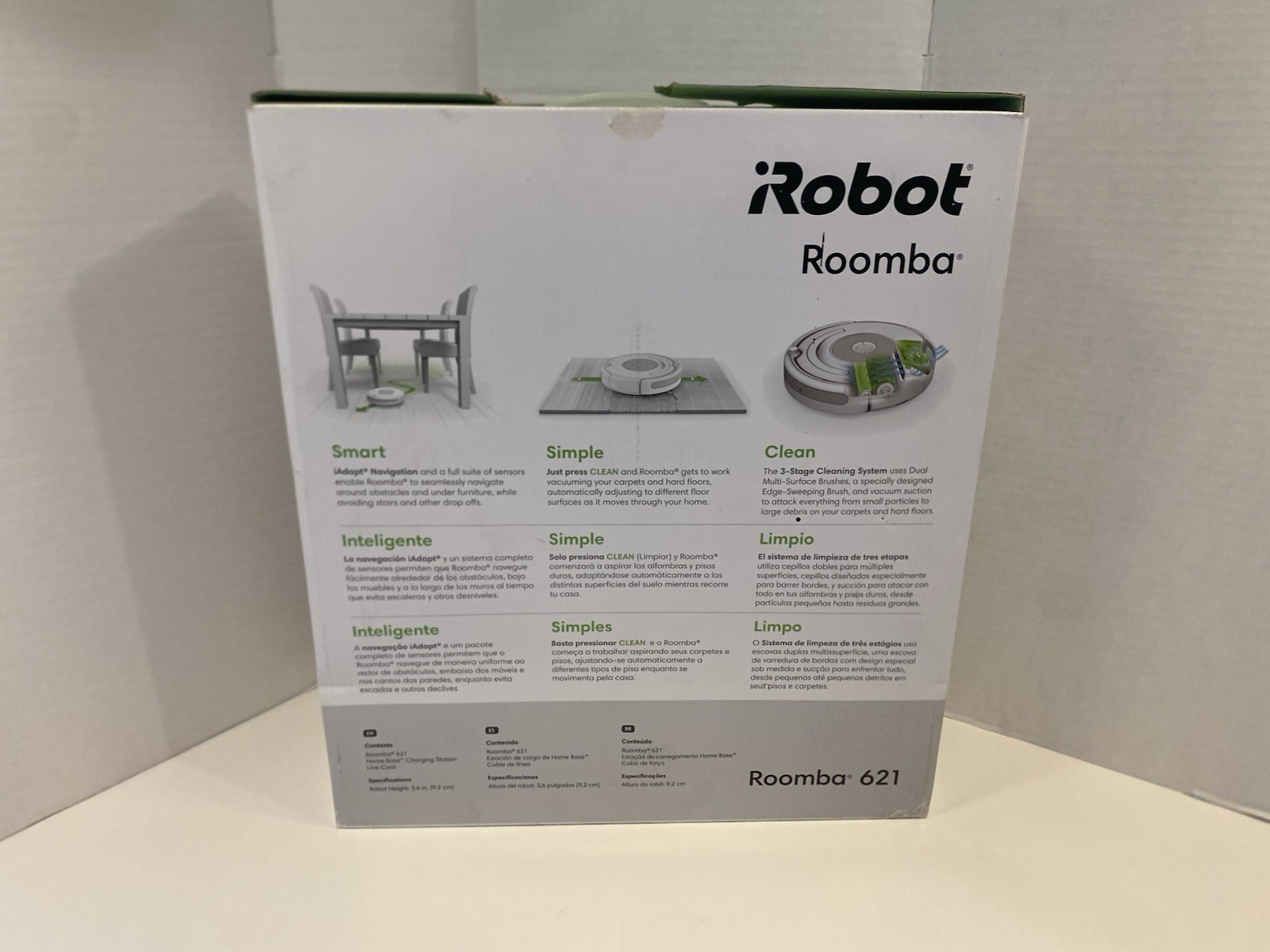 iRobot Roomba 621 Robot Vacuum Cleaner w/ Home Base Charger & Manuals Tested