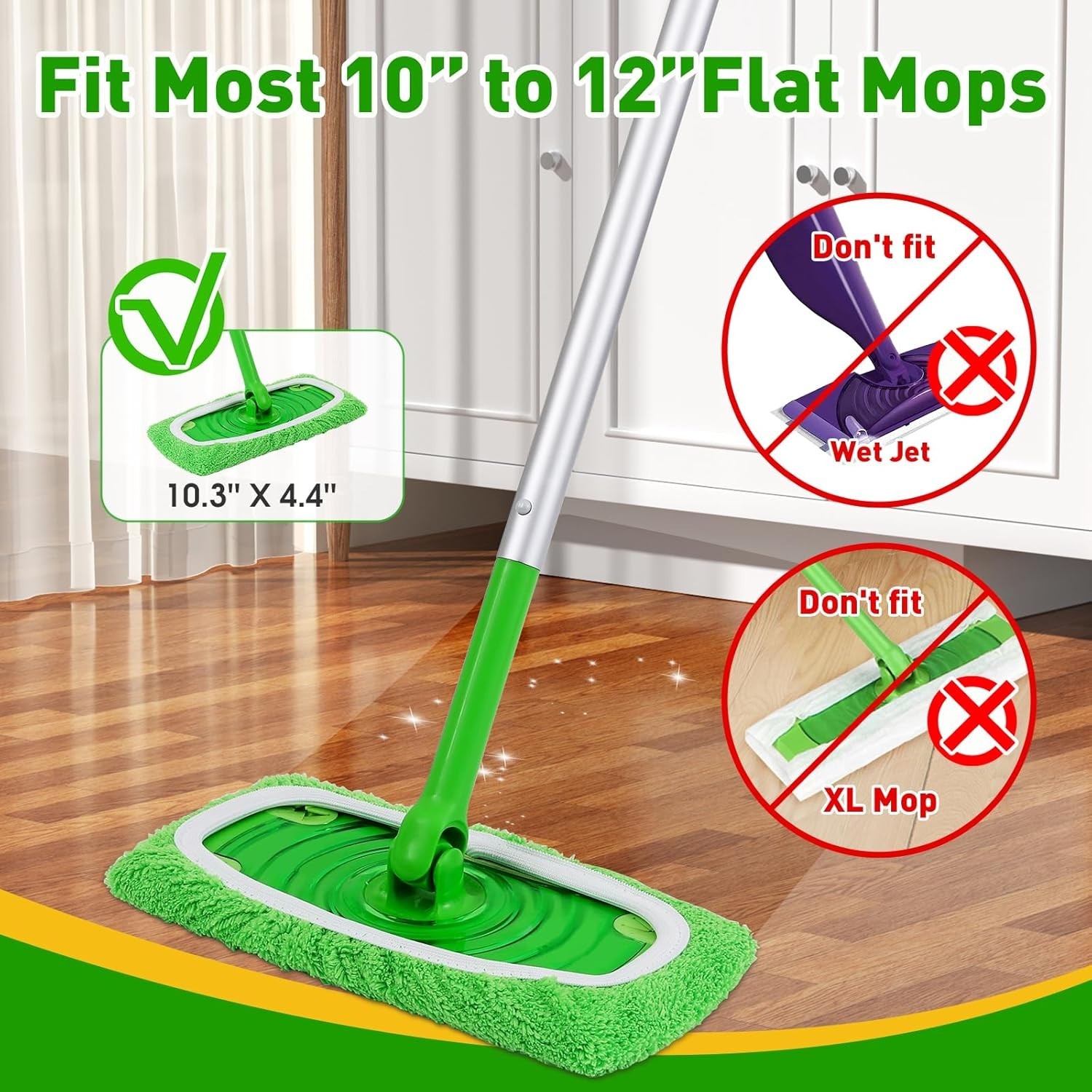 14 Reusable Microfiber Mop Pads – Eco-Friendly Washable Refills for All Floors