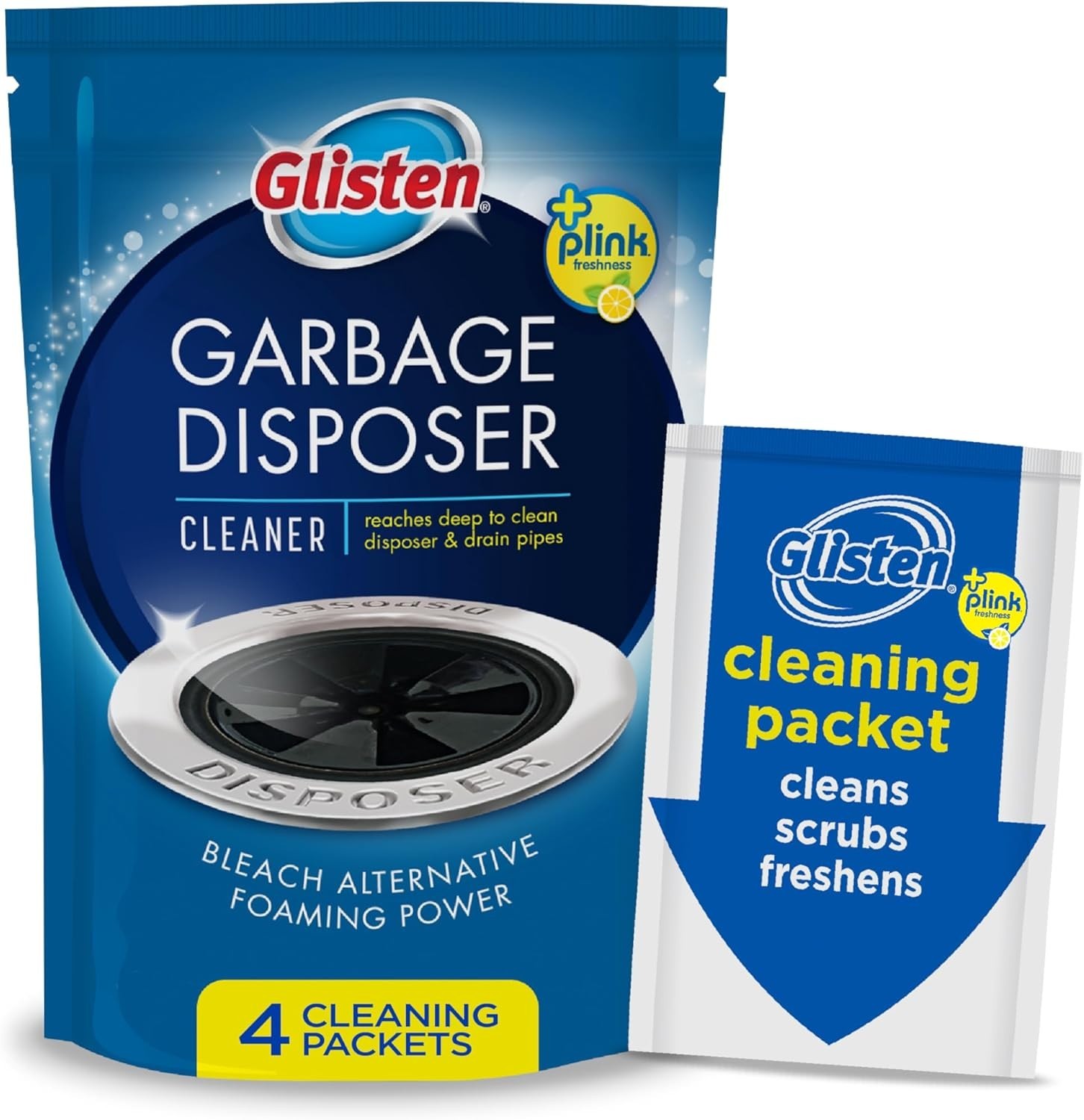 Eco-Friendly Garbage Disposal Cleaner – Lemon Scented, 4 Biodegradable Packets