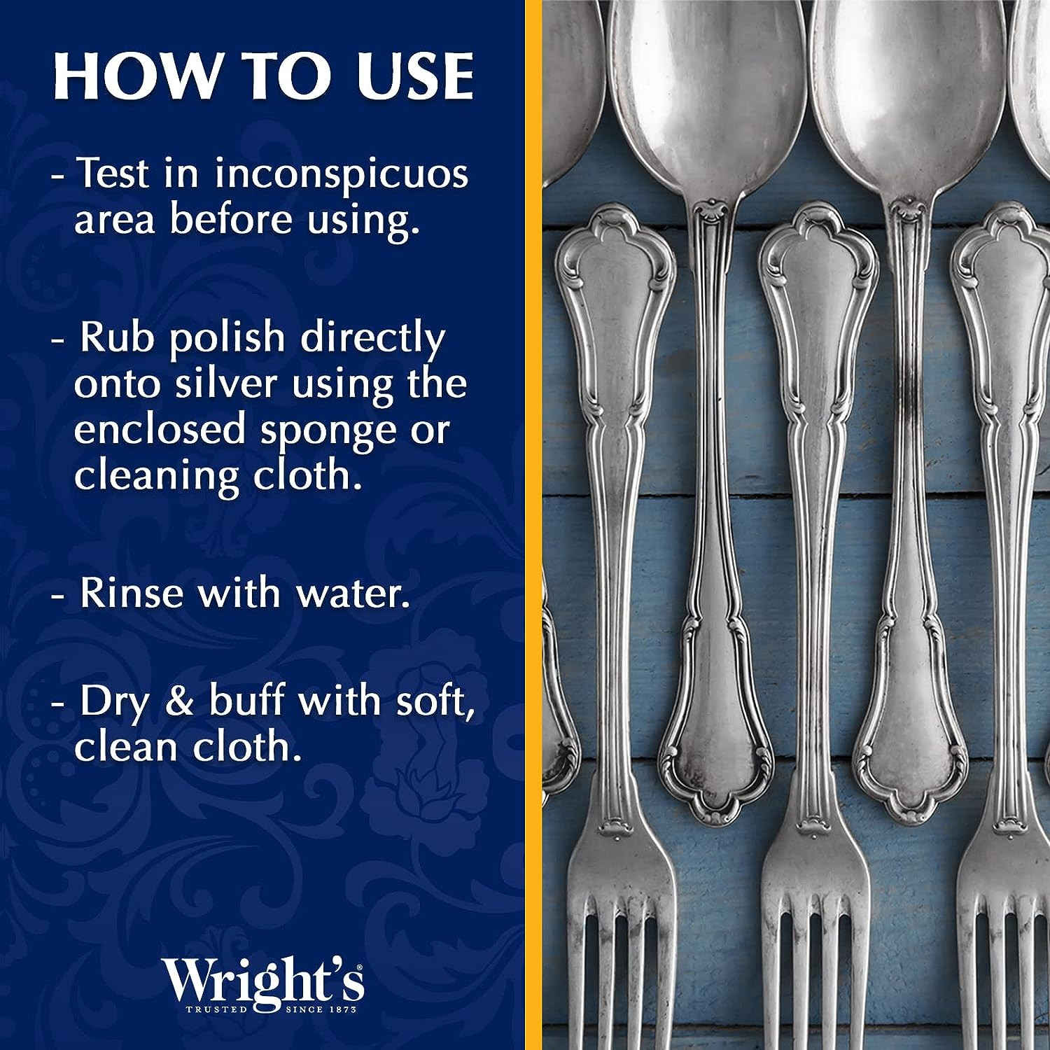 Wright’S Silver Cleaner and Polish Cream, 8 Ounce, Gently Clean and Remove Tarni
