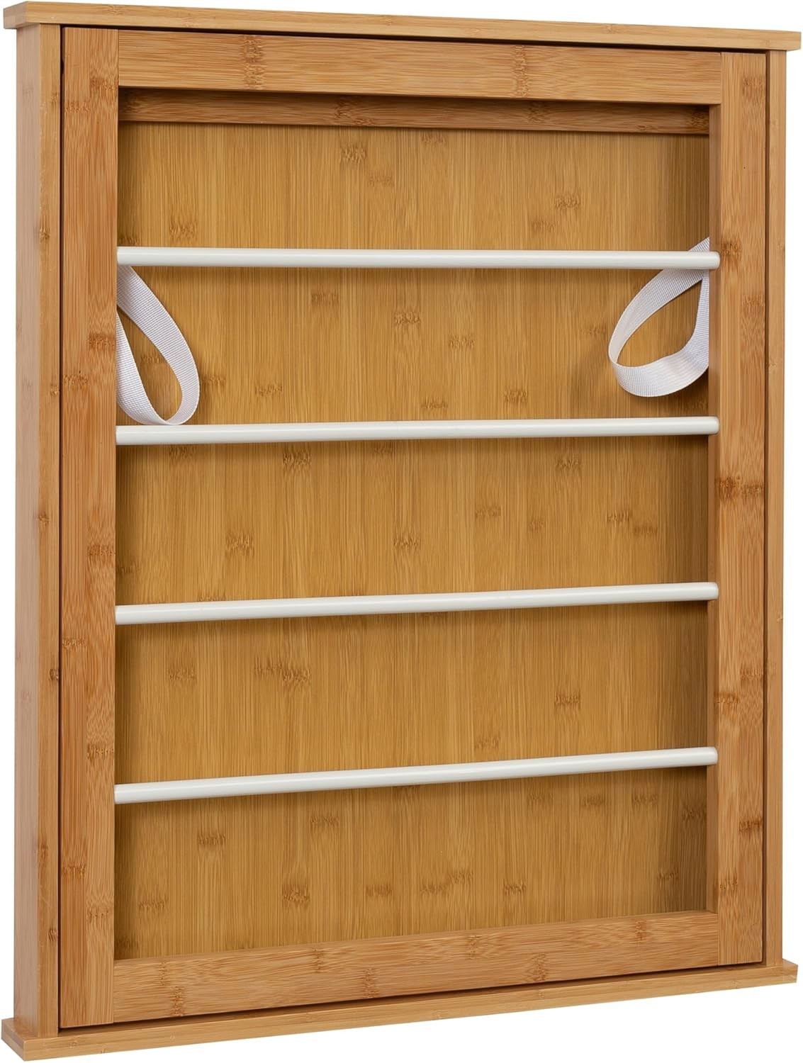 Wall-Mounted Clothes Drying Rack Bamboo Collapsible 23 in W x 27.25 in H