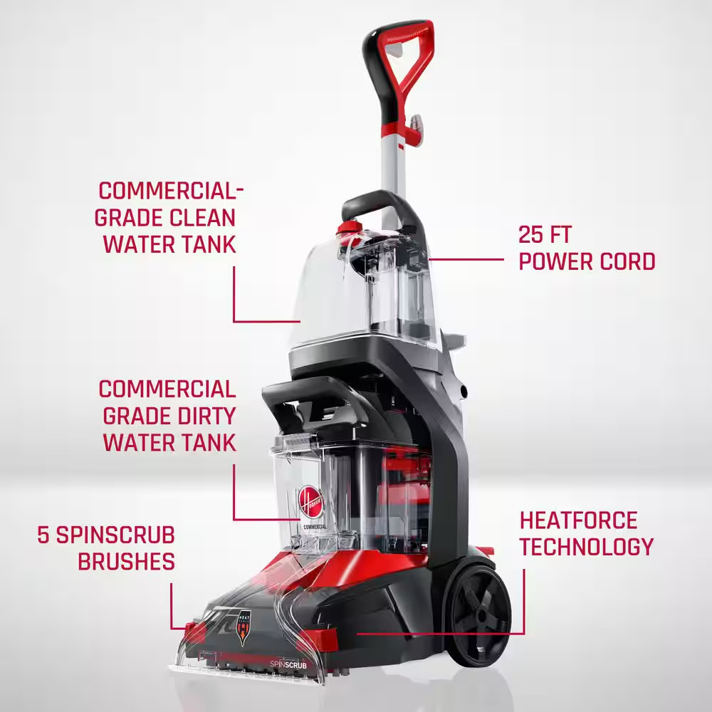 Commercial Spot Extractor Carpet Cleaner Machine, Upright Shampooer, Commercial