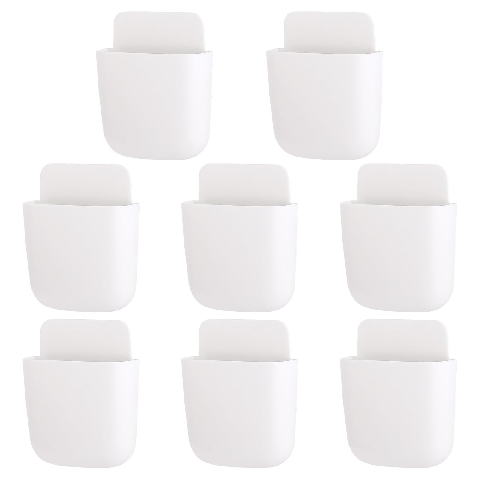 8 PCS Remote Control Holder Self Adhesive Wall Mounted Storage Box Organizer
