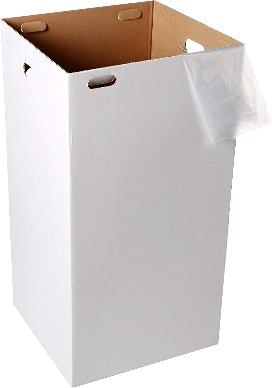 One Earth Disposable and Reusable Corrugated Cardboard Trash Cans- Bundle of 10