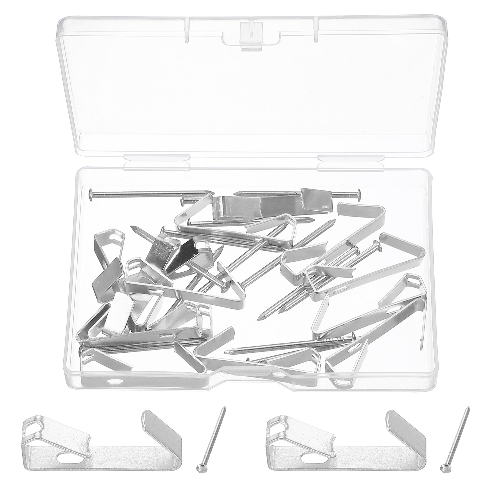 14Pcs Picture Hangers 10lbs Picture Hanging Hooks Silver