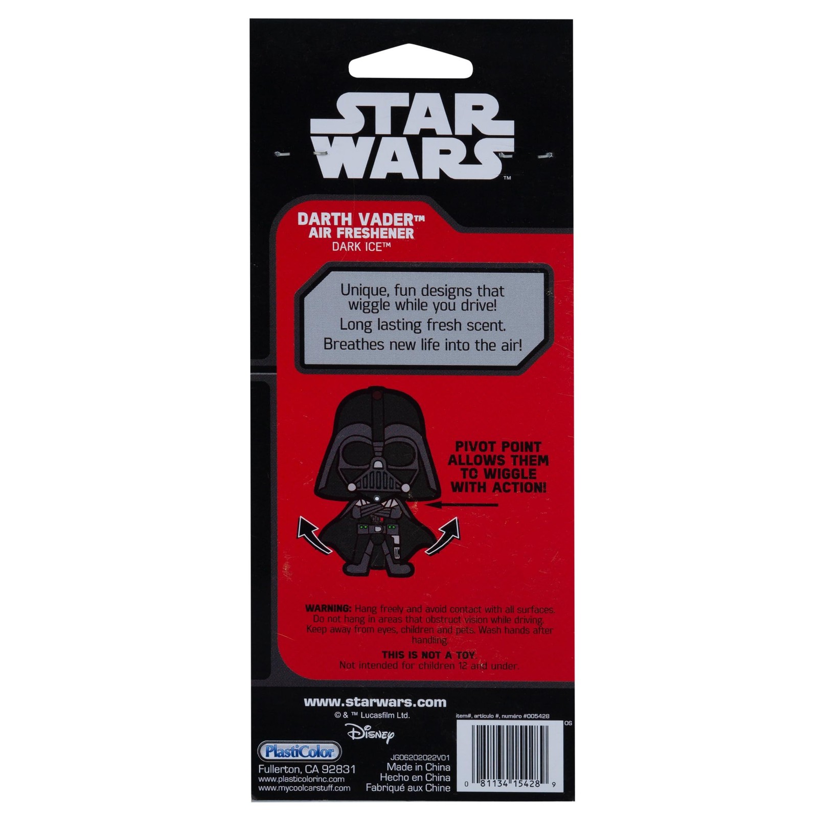 Star Wars Darth Vader Bobble Head Wiggle Air 1 Count (Pack of 1), Black