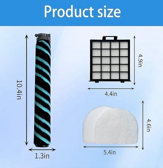 Replacement Roller Brush & HEPA Filter Upright Shark Set AZ4000 AZ4002 AZ400C