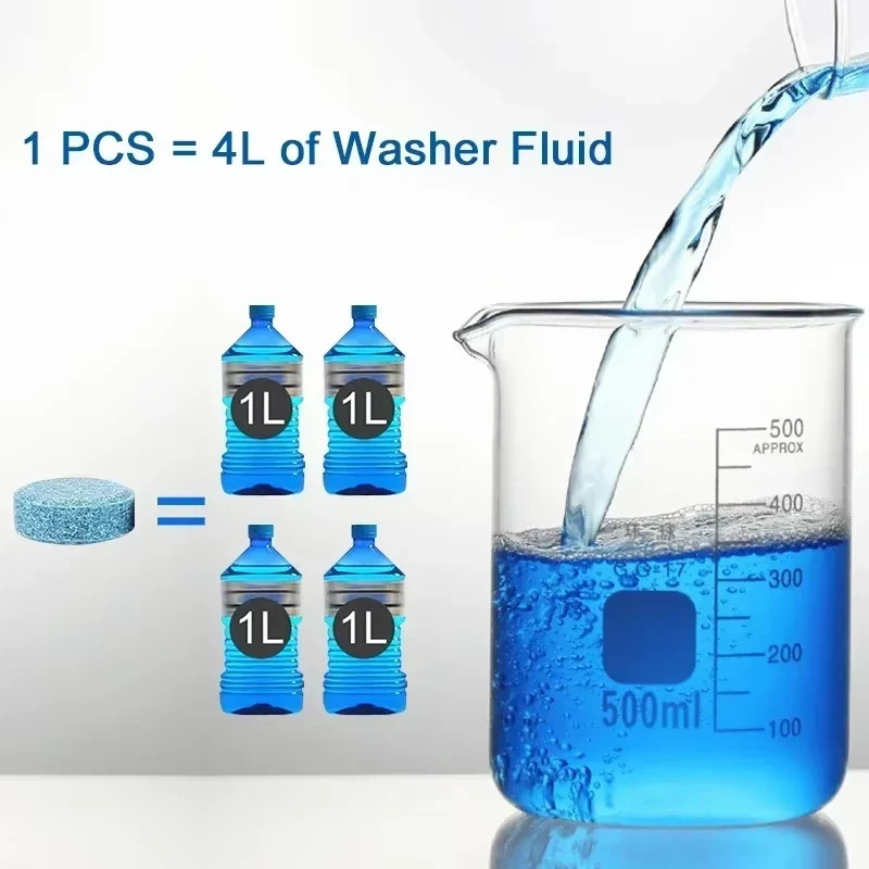 10x SUV Windshield bottle Washer Tablets/GLASS CLEANER FRESH AND SQUEAKY CLEAN