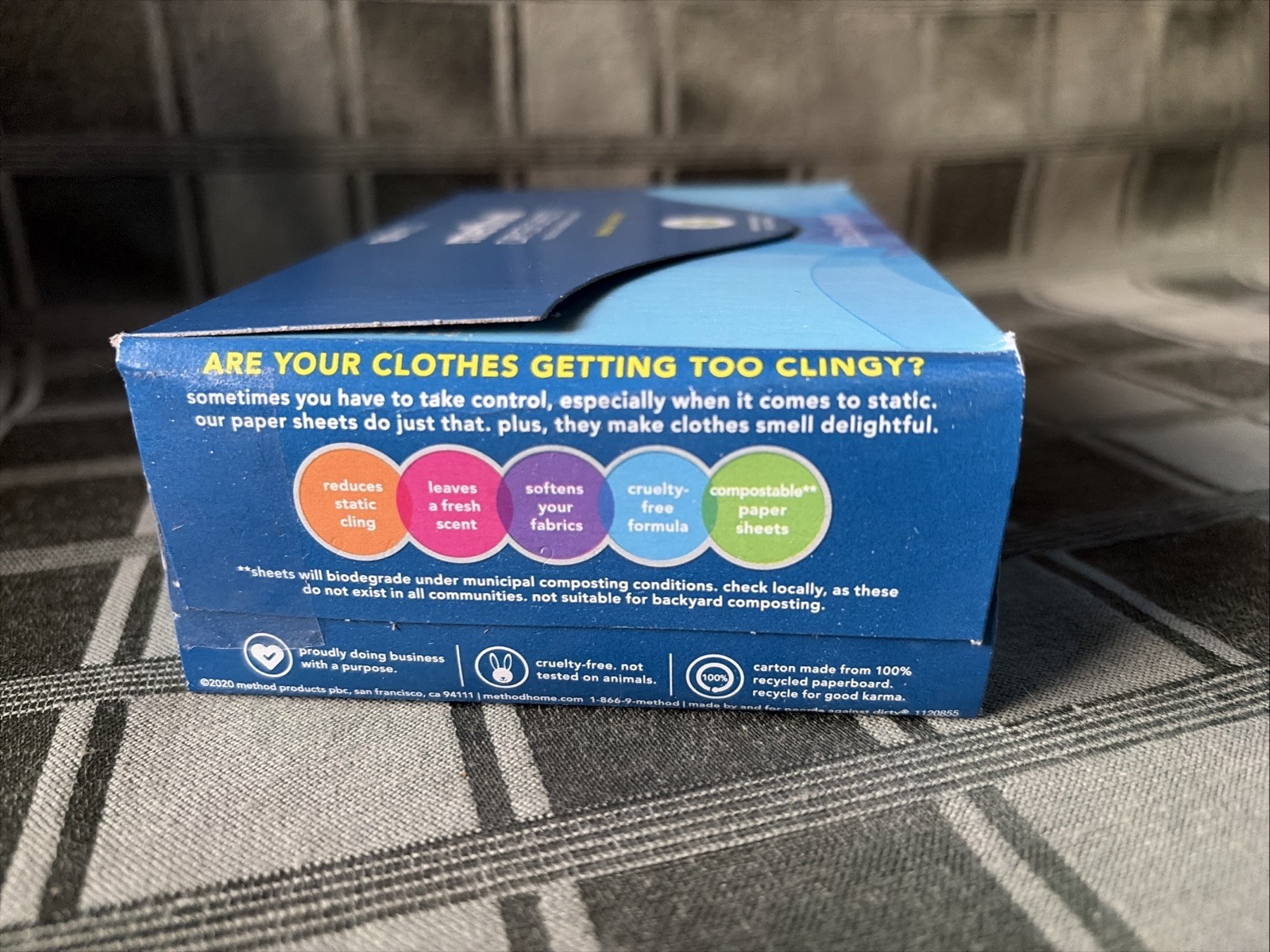 💨 Method Dryer Sheets – Fresh Air – 80 Count 🌺