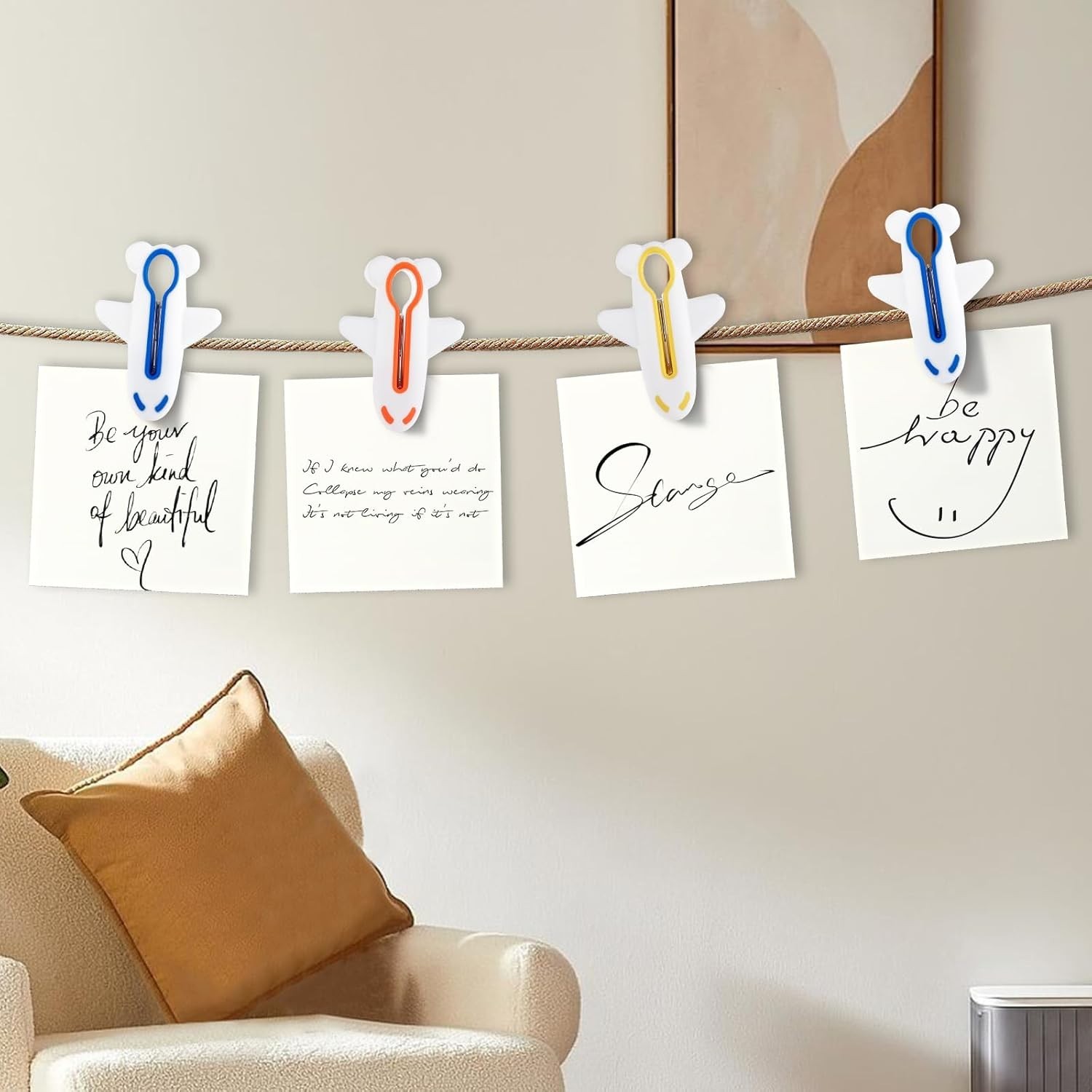 24PCS Colorful Aeroplane-Design Clothes Pins: Fun Laundry Clips for Crafts