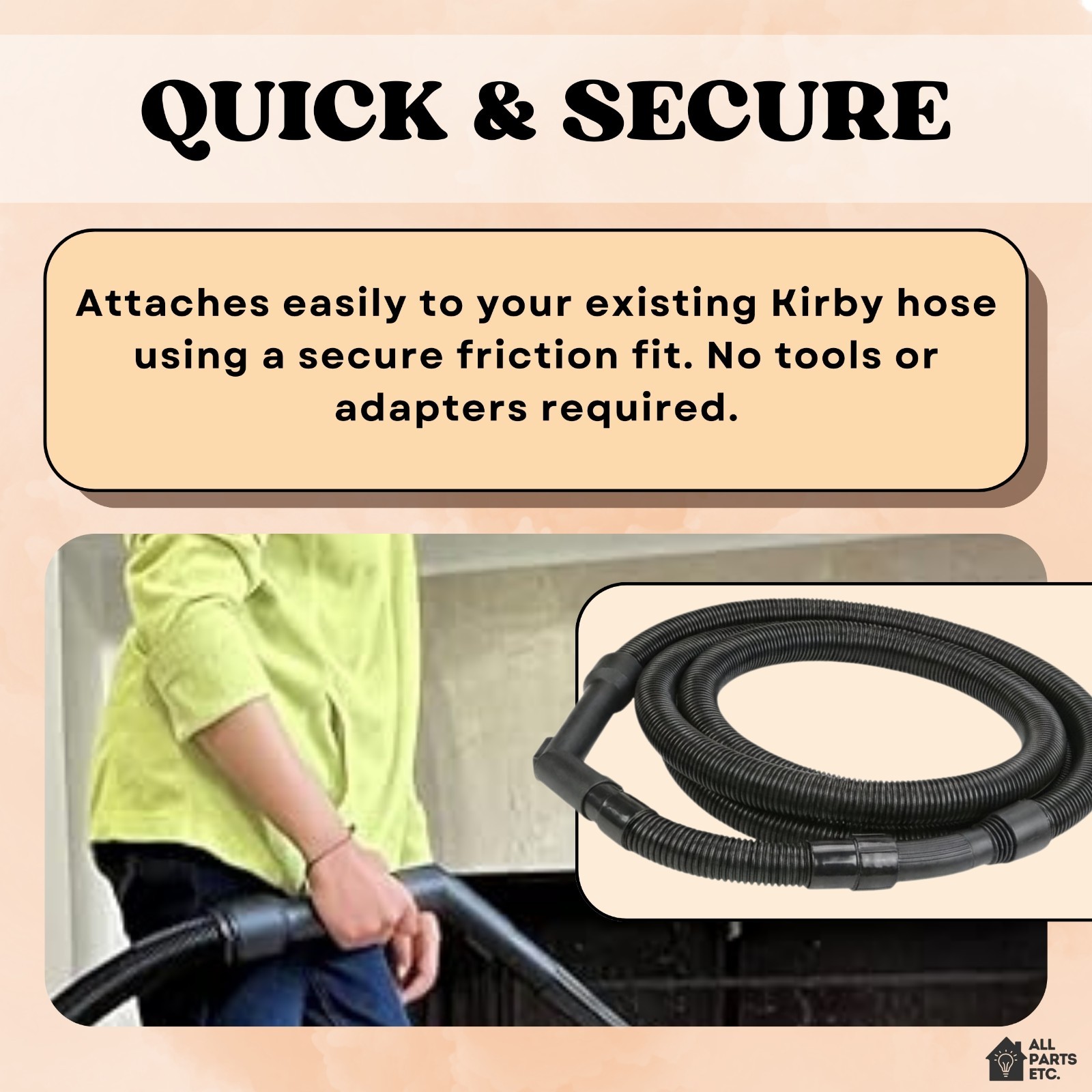 10 ft Vacuum Hose for Kirby Vacuum G3/G4/G5/G6 Ultimate G Diamond Sentria Avalir