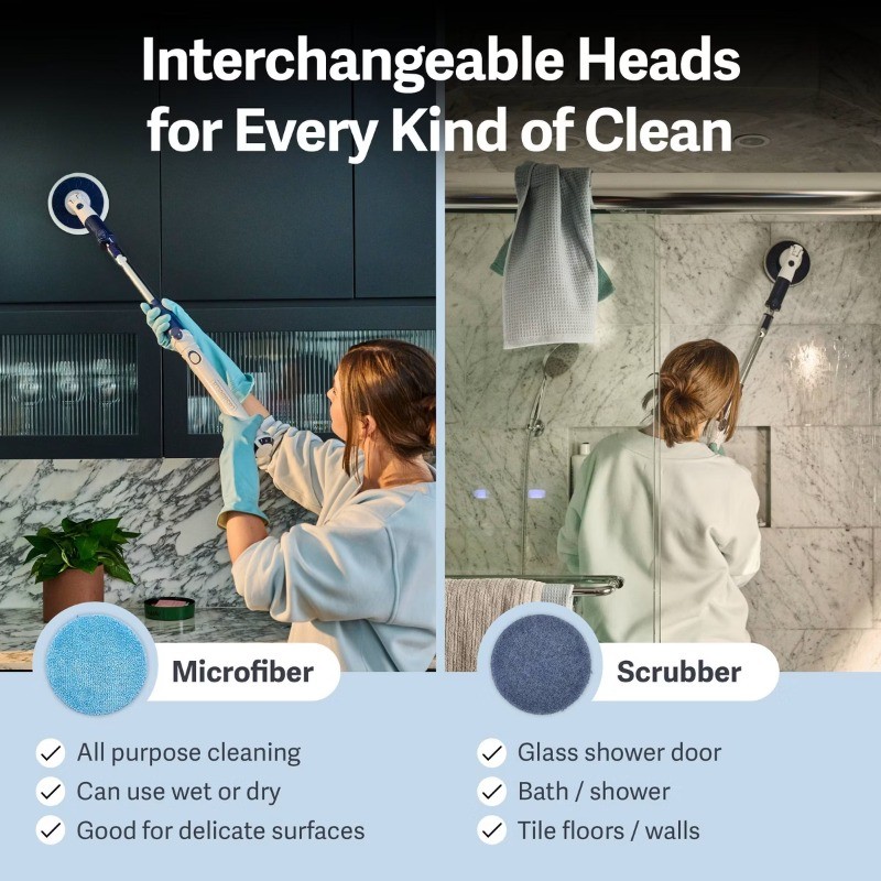 Casabella Power Spin 6 Count Microfiber Scrub And Shine Attachment Set
