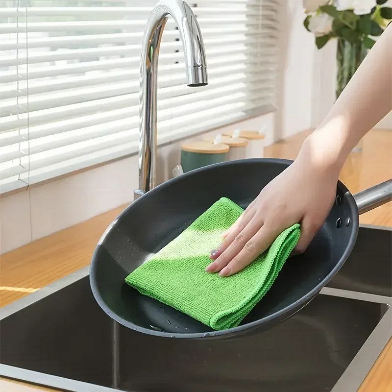 Microfiber Cleaning Cloth, Dishwashing Cloth Household Rag Kitchen Bat10/5/3pcs