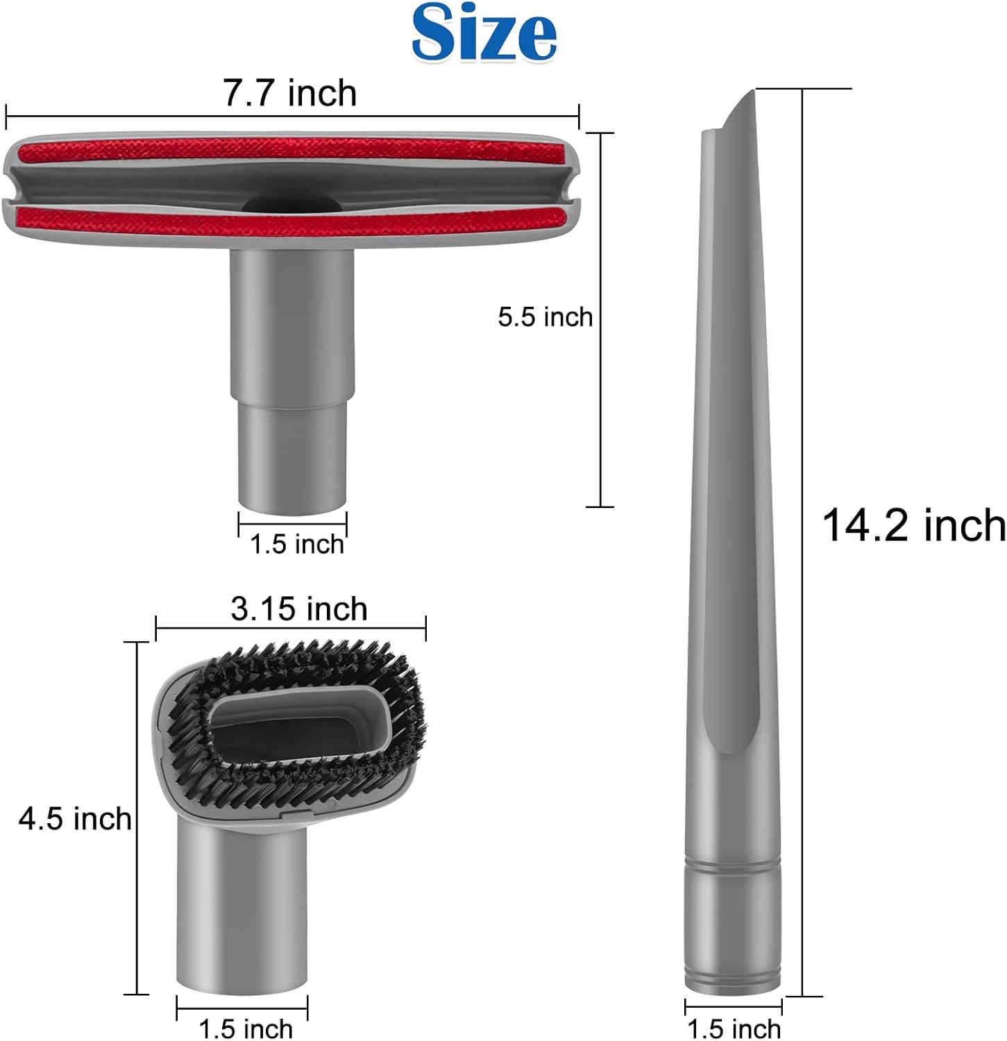 3 Pack Crevice Tool Dust Brush and Upholstery Tool Attachment Compatible