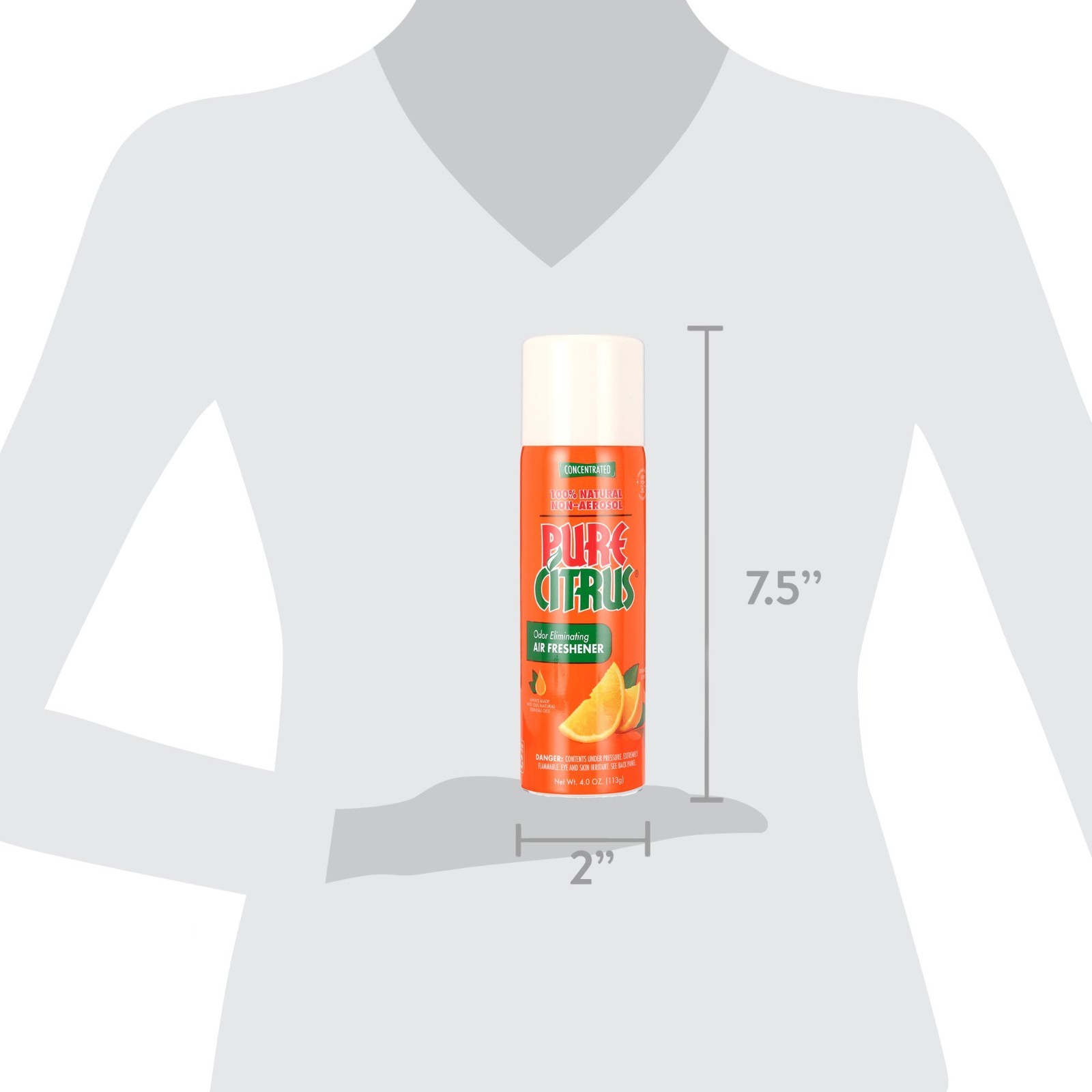 Pure Citrus Orange Air Freshener, 4oz (Pack of 4) Free Shipping Non-Aerosol