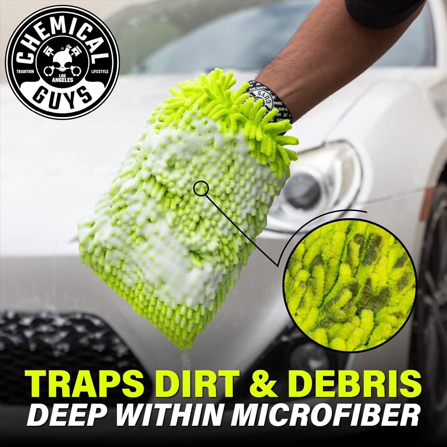 Chemical Guys MIC49302 Chenille Premium Scratch-Free Microfiber Car Wash Mitt