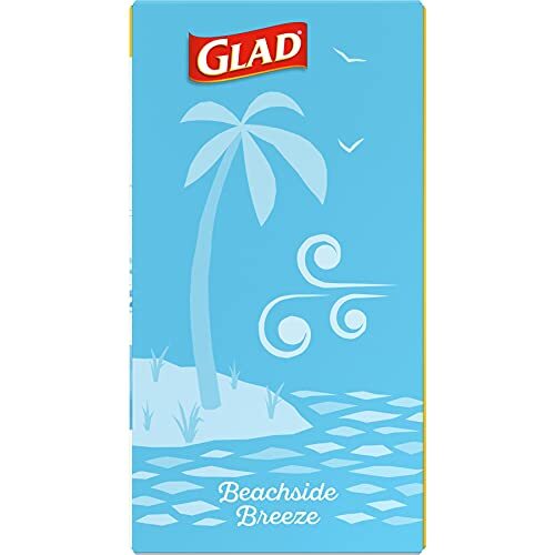 Glad 4 Gallon Drawstring Trash Bags 80 Count Blue Febreze Freshness Odor Control