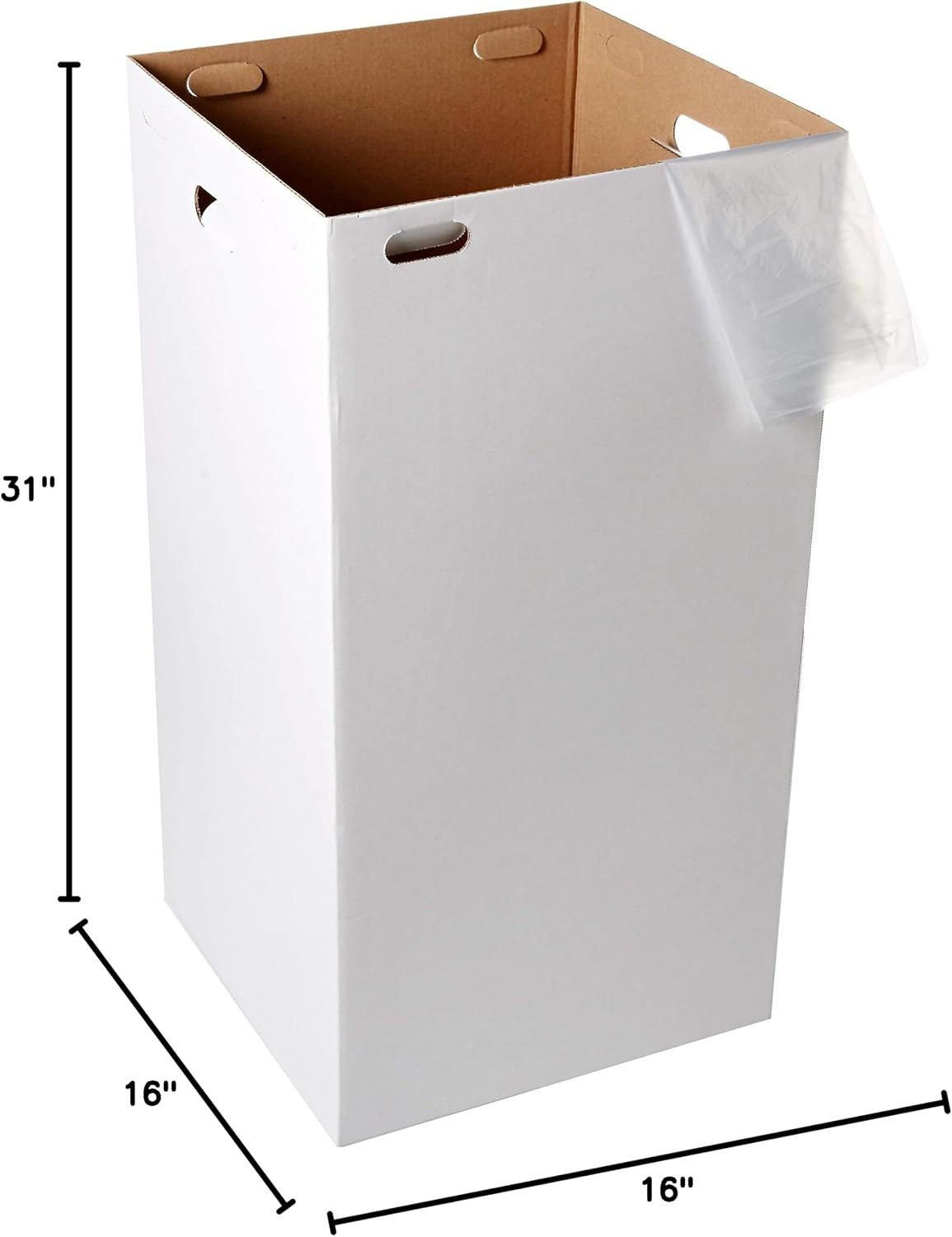 One Earth Disposable and Reusable Corrugated Cardboard Trash Cans- Bundle of 10