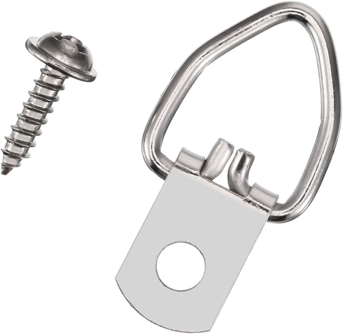100pc D Ring Picture Hangers with Screws – Heavy Duty Hooks for Frames, Art