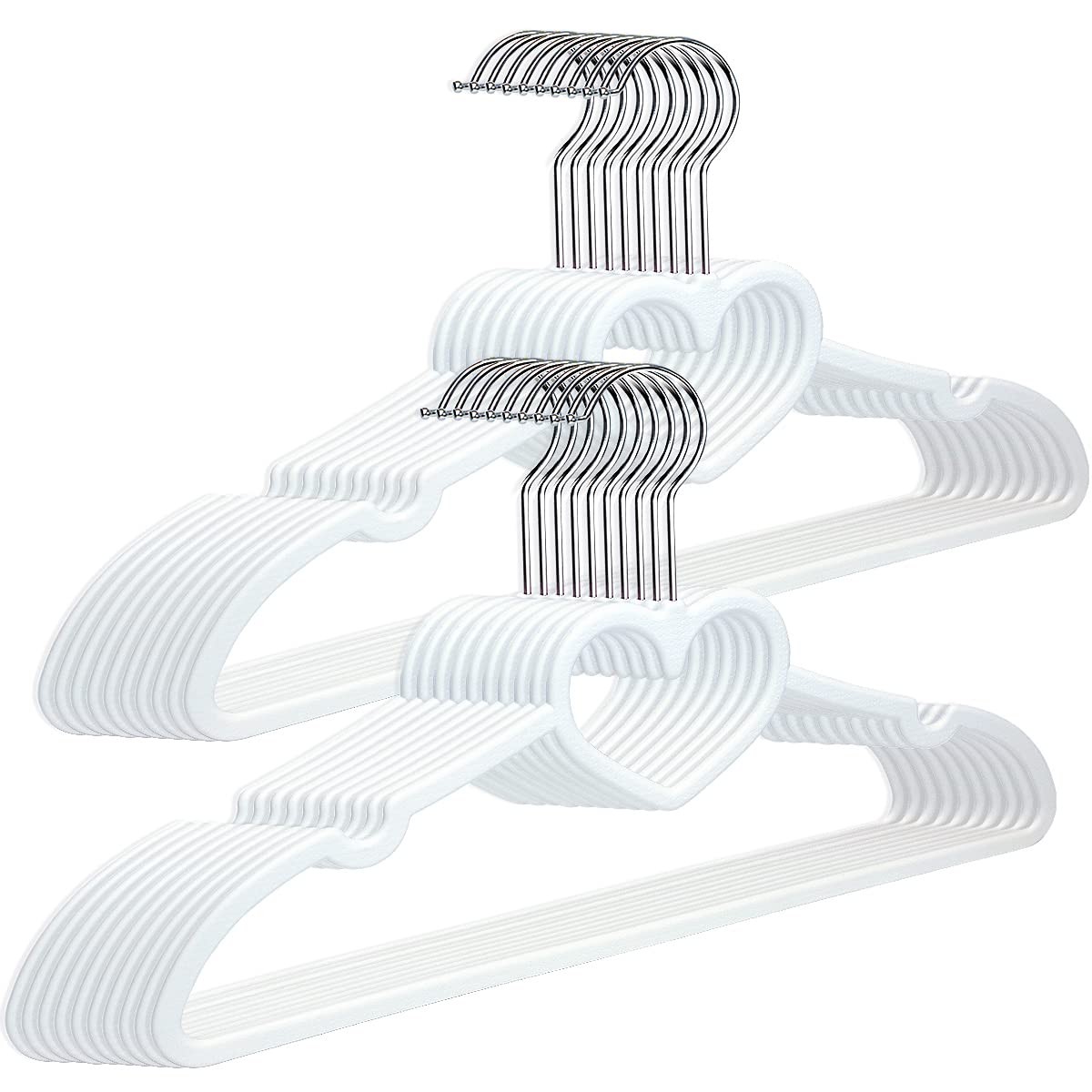Cute Plastic Hangers 20 Pack Ultra Thin Space Saving With 360 Degree Swivel Hook