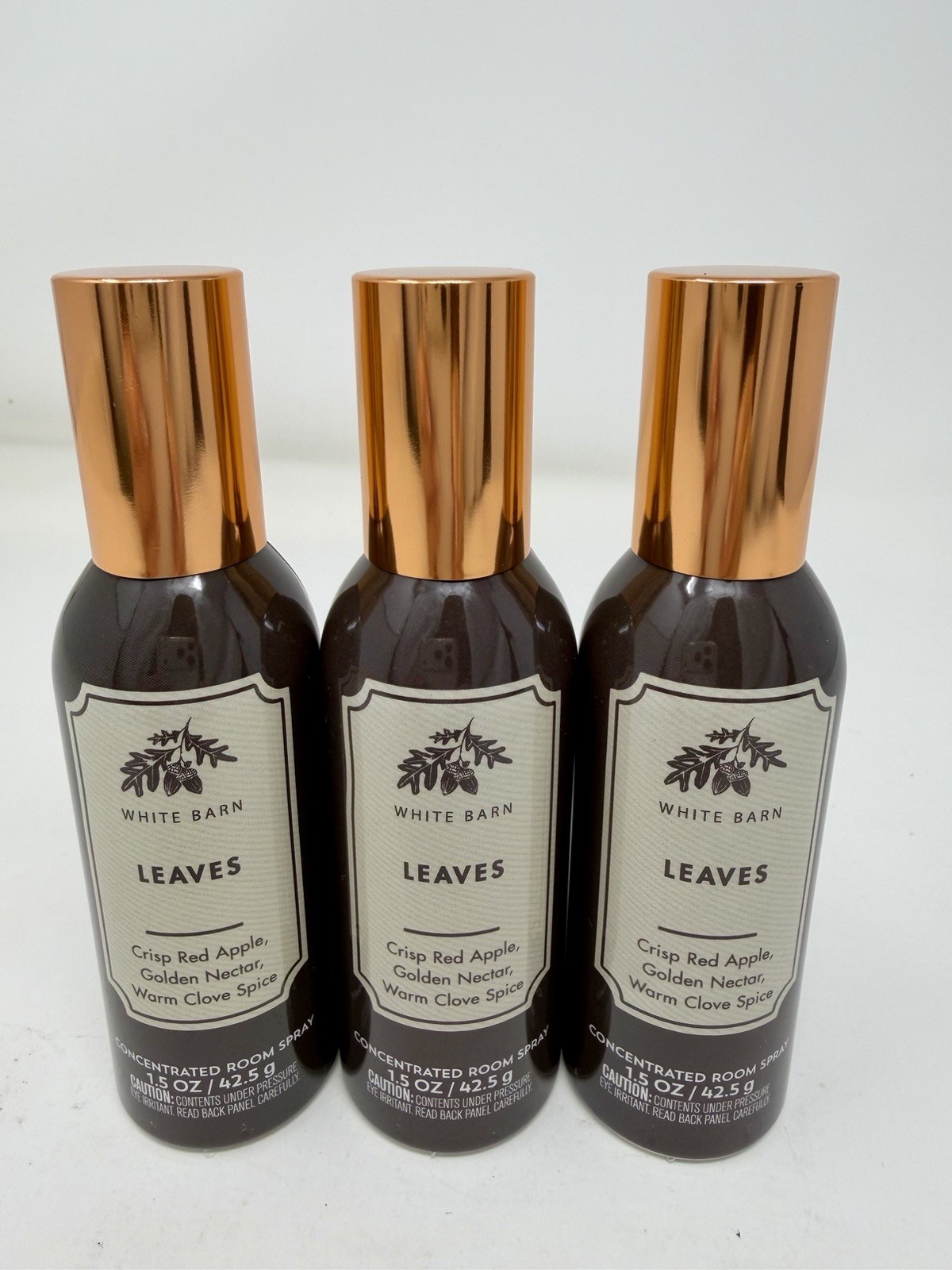 3x Bath & Body Works Leaves Concentrated Room Spray 1.5 Oz Great Scent!