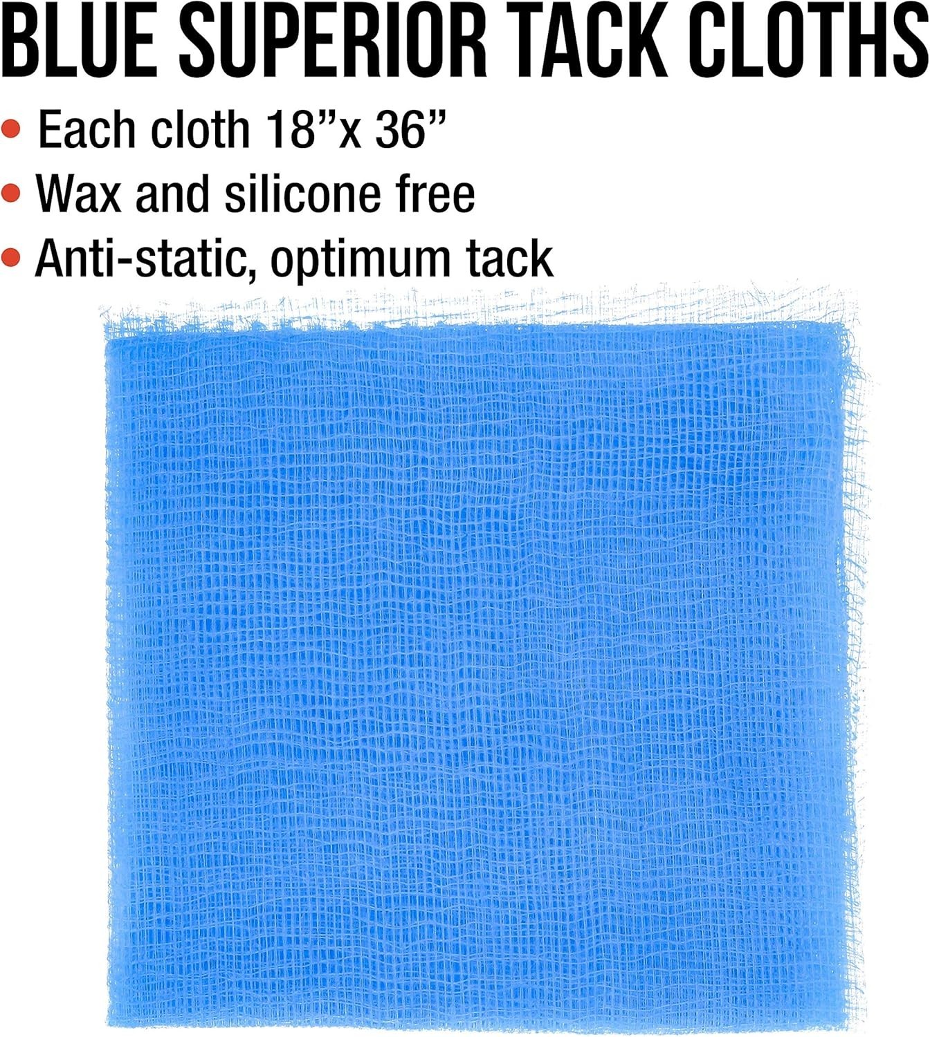Pure Blue Superior Tack Cloths – Tack Rags Box of 12 Automotive Car Paint