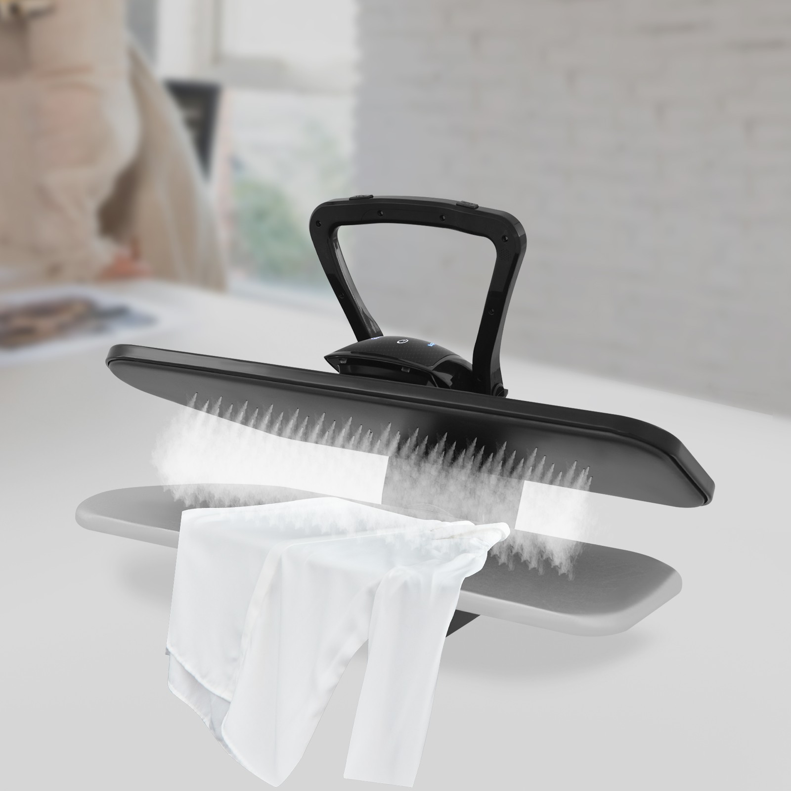 Professional 1600W Steam Press with LCD Display for Easy Clothes Ironing