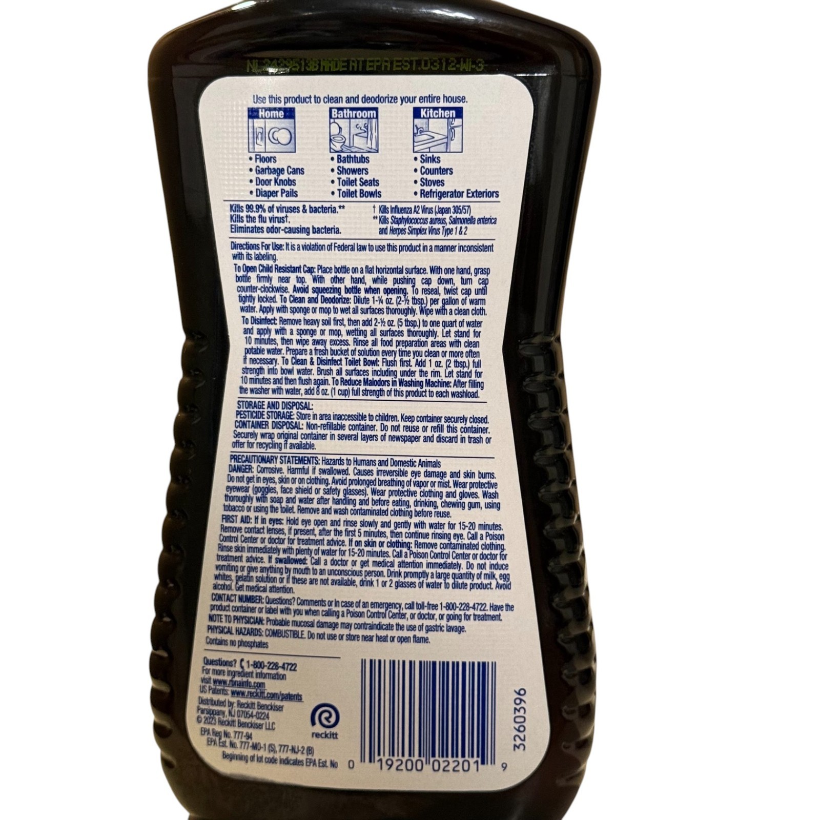 Lysol Concentrate Disinfectant Original Scent 12 oz Brown Bottle 3 PACK LOT