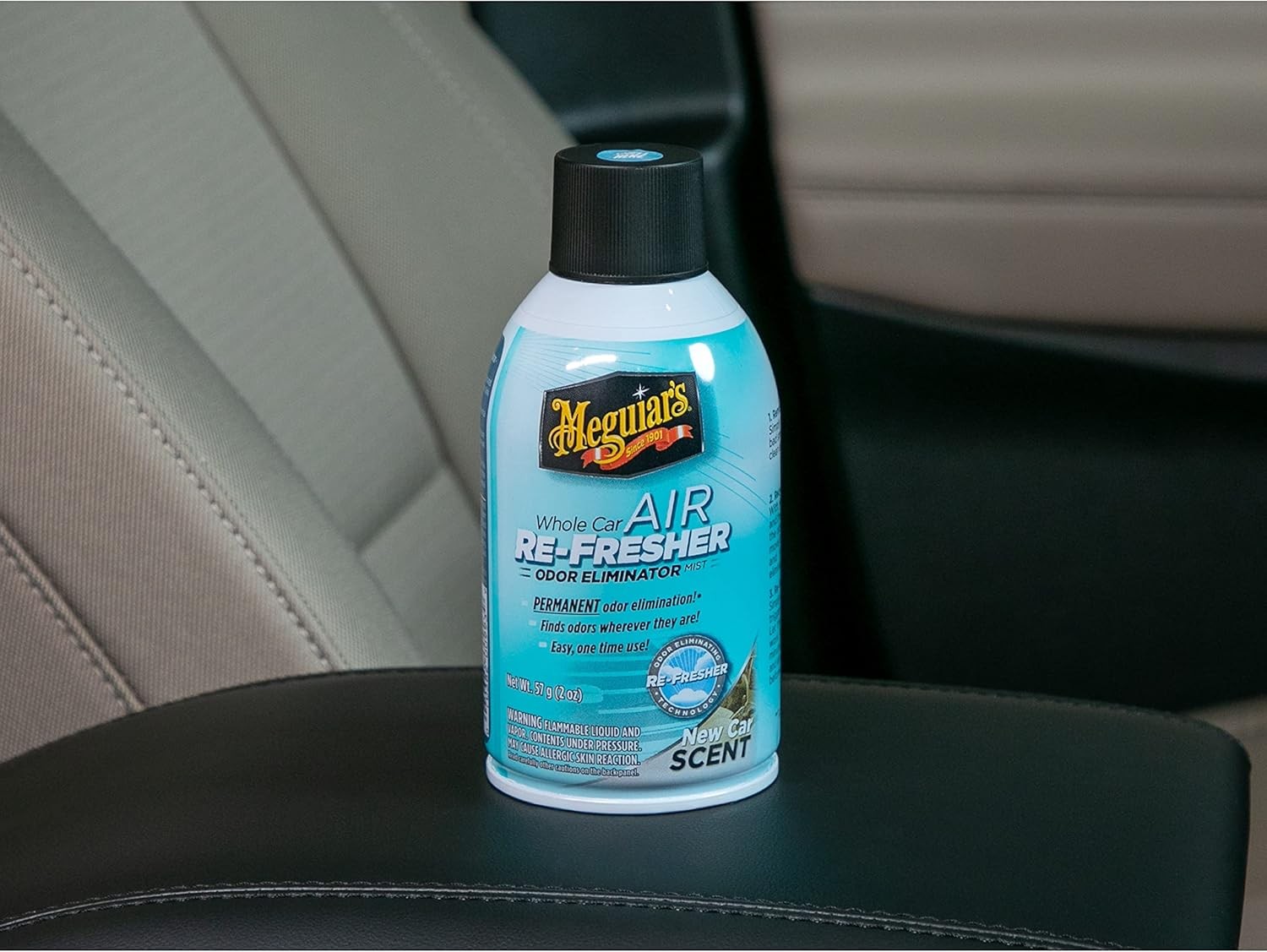 Meguiar’s Whole Car Air Re-Fresher Odor Eliminator Mist, New Car Scent, 6 Pack