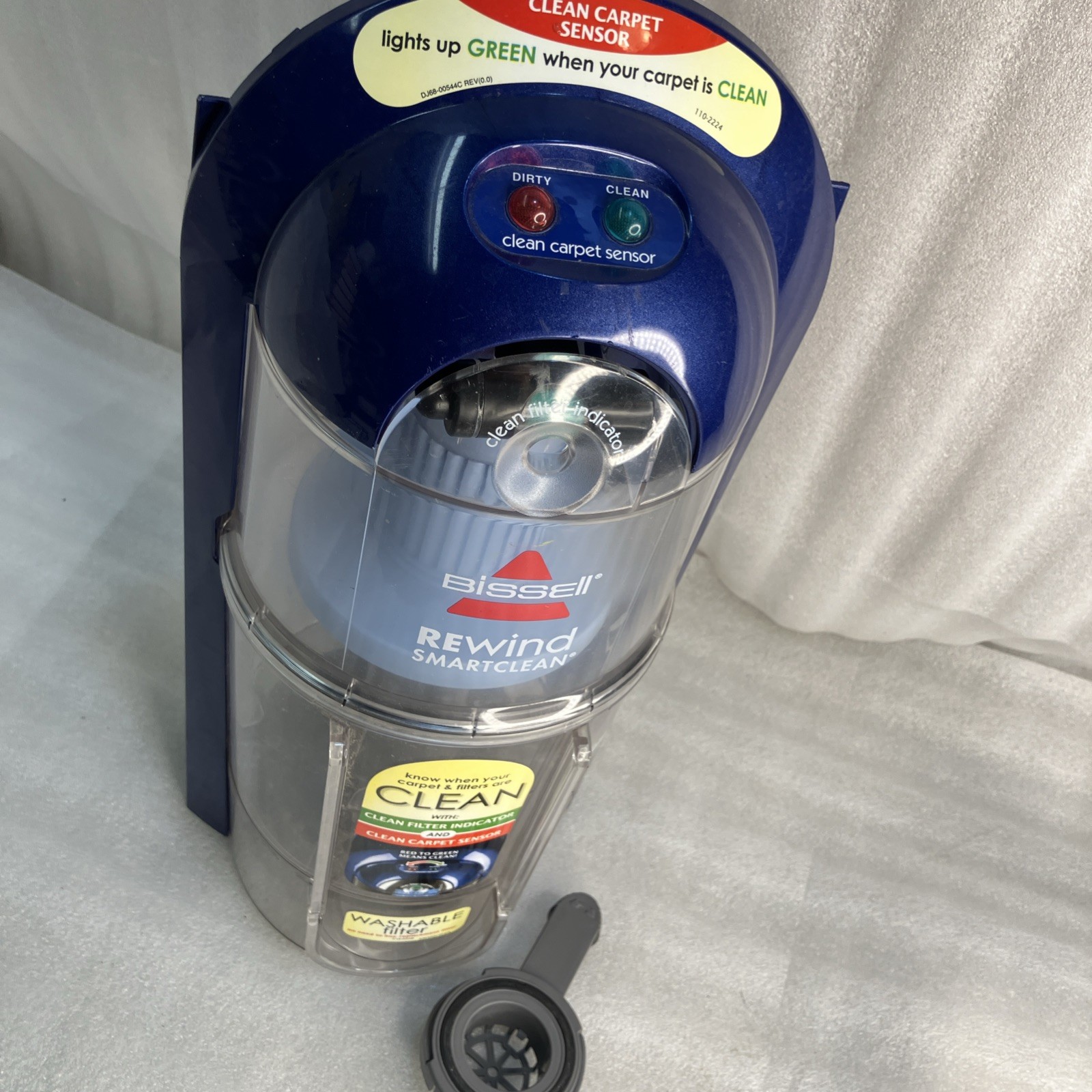 Bissell 58F8-3 Rewind SmartClean Upright Vacuum, Full Canister Dust Bin Assembly