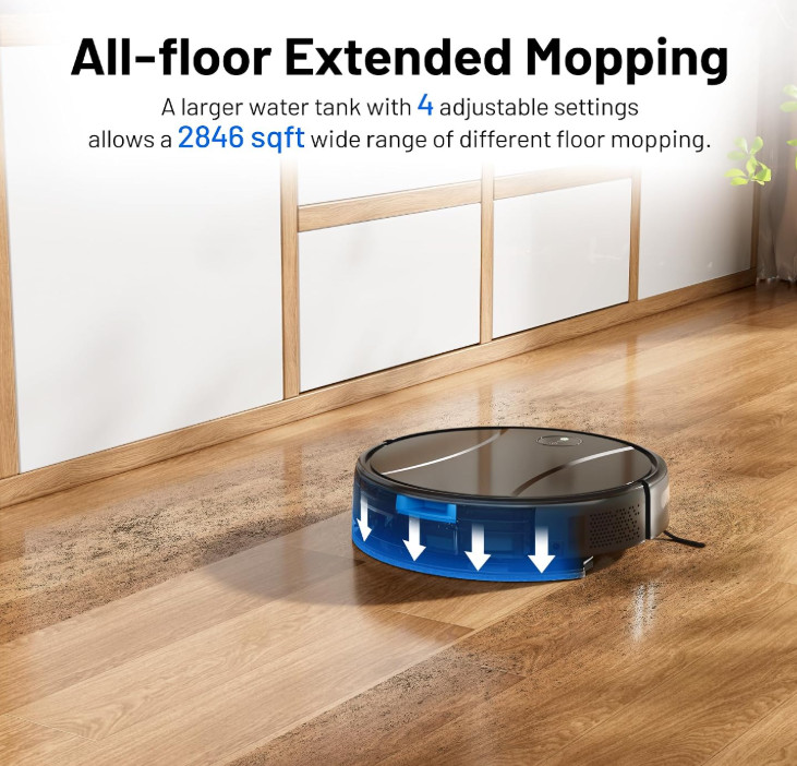Tipdiy NEW Automatic Robotic Vacuum Cleaner & Mop Combo APP & Voice Control G90
