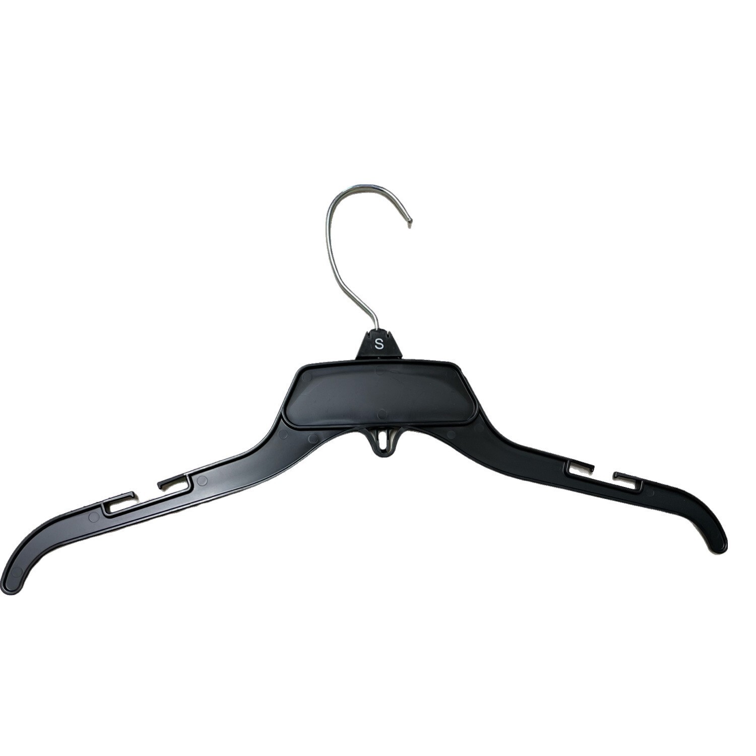 Hooks Metal Plastic Hangers Black 15″ inch Shirt Dress Coat Top – Pack of 10